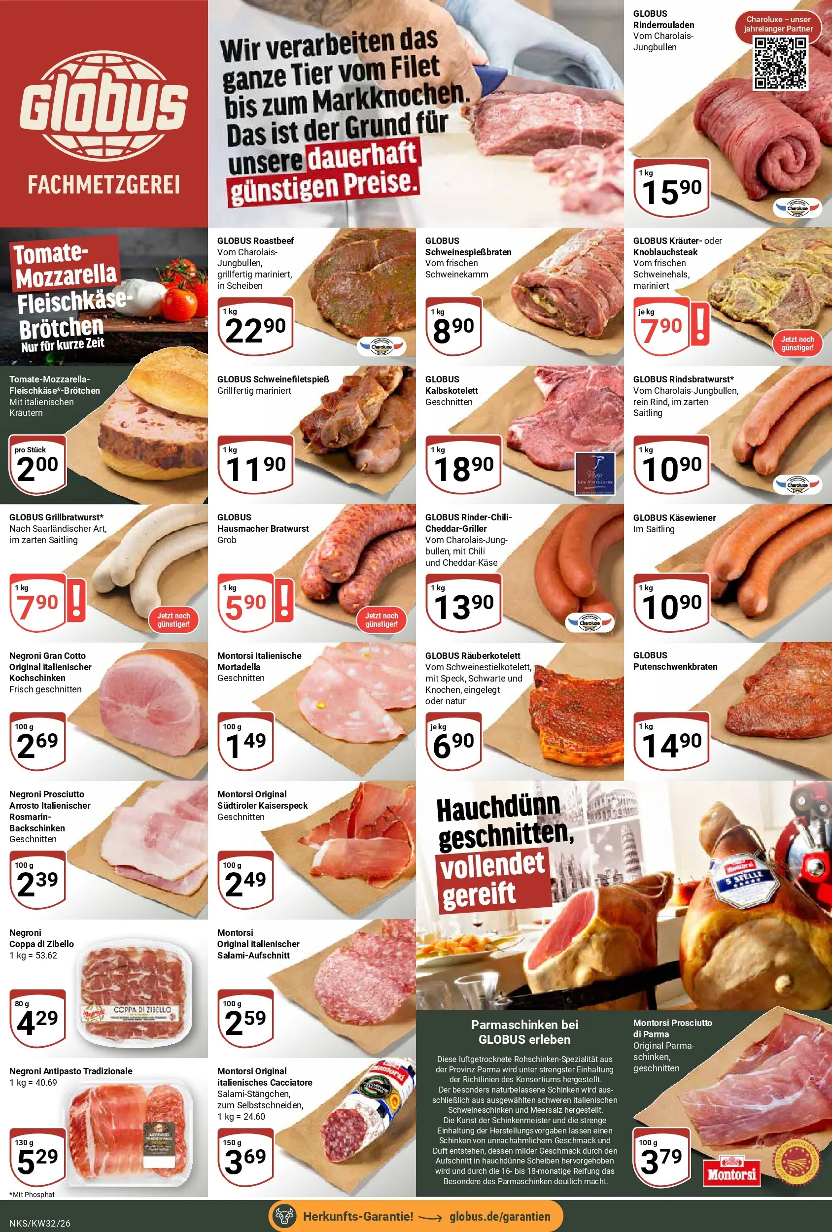 Globus Prospekt Neunkirchen (ab 03.08.2026) » Angebote online | Seite: 13 | Produkte: Bratwurst, Roastbeef, Chili, Schinken