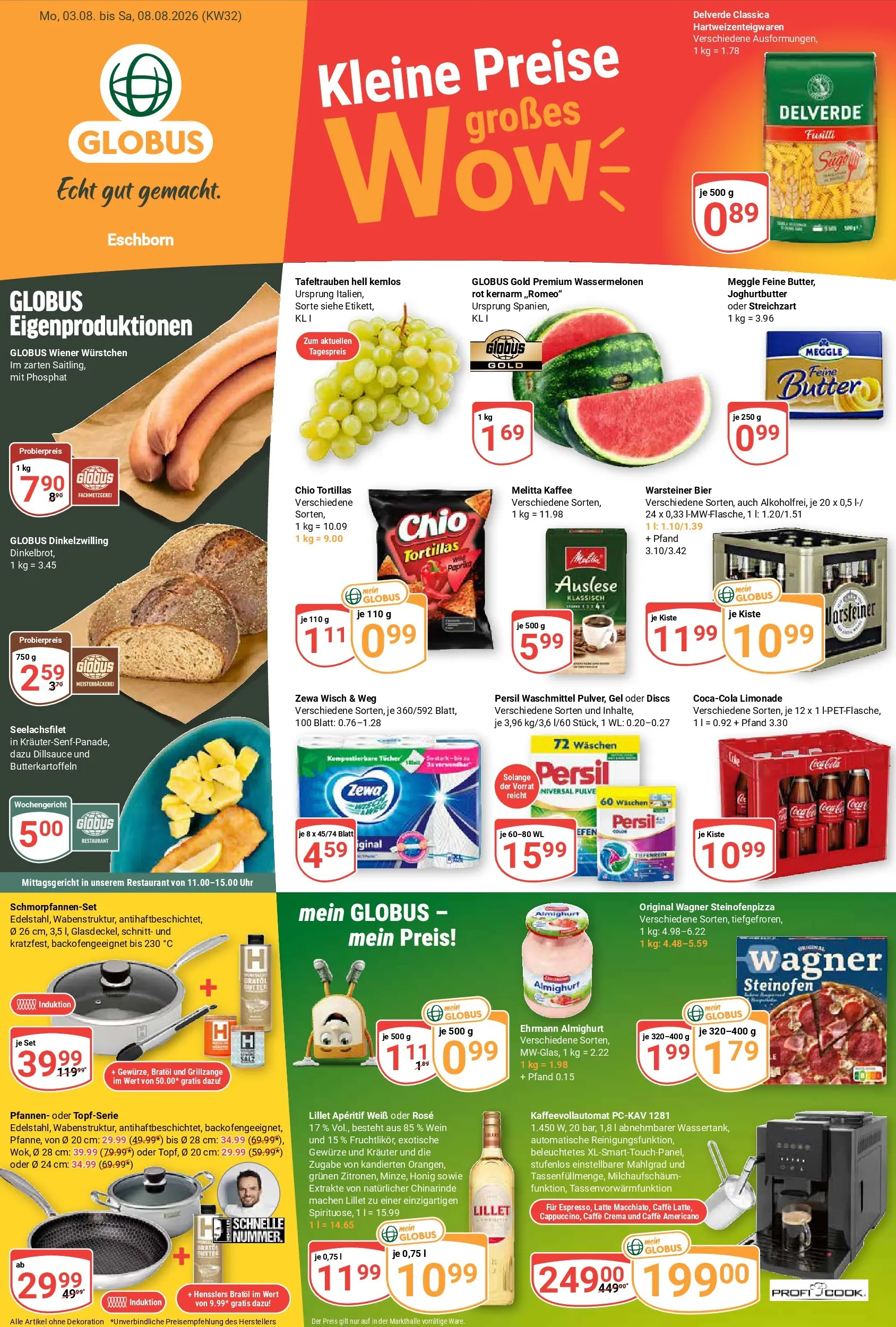 Globus Prospekt Eschborn (ab 03.08.2026) » Angebote online | Seite: 5 | Produkte: Kaffee, Zewa, Kaffeevollautomat, Persil