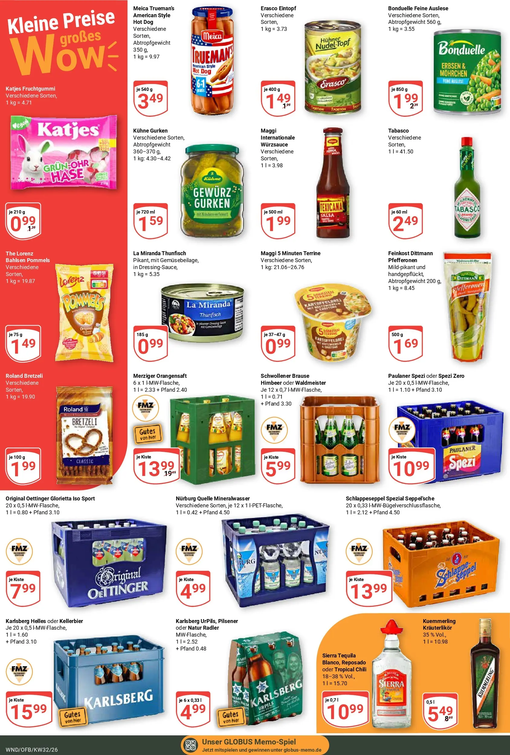 Globus Prospekt St. Wendel (ab 03.08.2026) » Angebote online | Seite: 10 | Produkte: Thunfisch, Oettinger, Kuemmerling, Chili