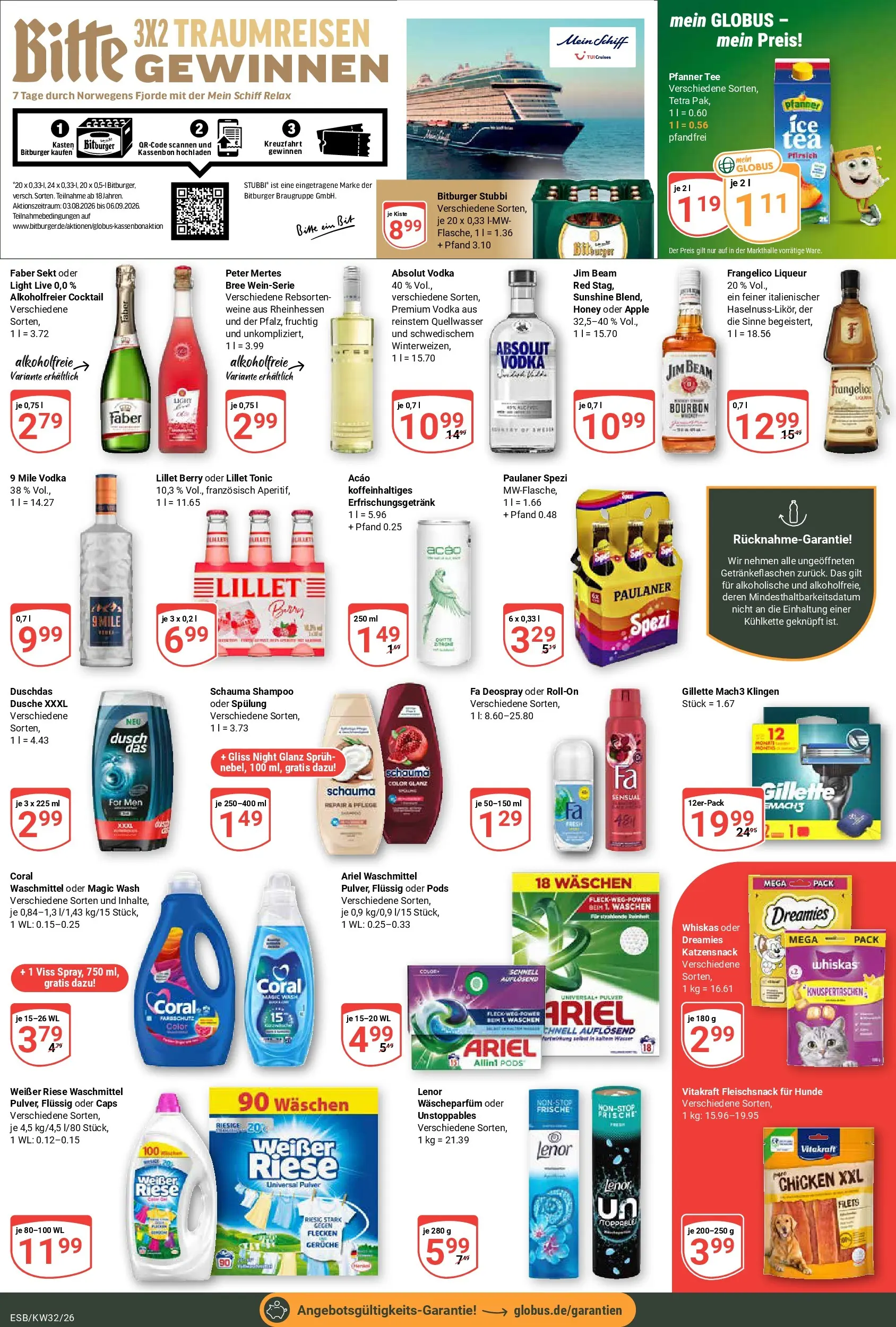 Globus Prospekt Eschborn (ab 03.08.2026) » Angebote online | Seite: 7 | Produkte: Sekt, Bree, Shampoo, Duschdas