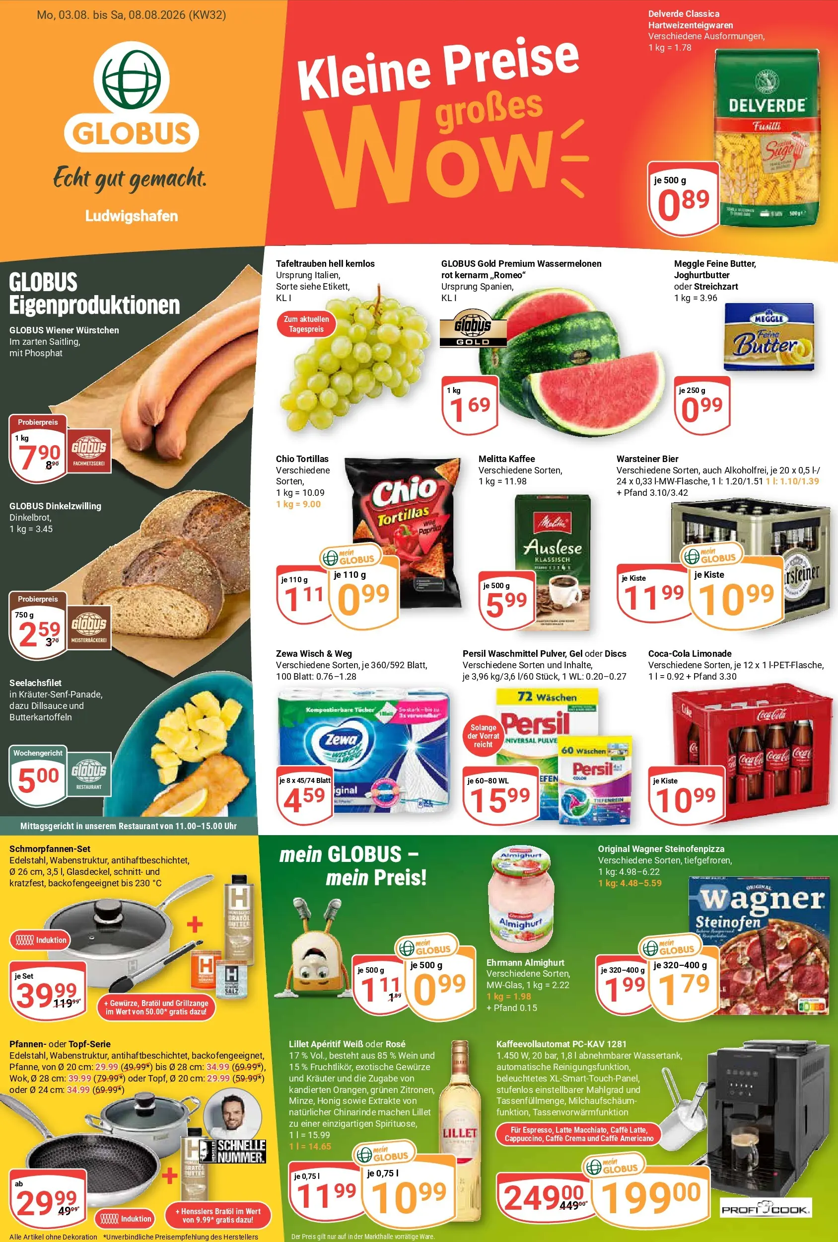 Globus Prospekt Ludwigshafen-Oggersheim (ab 03.08.2026) » Angebote online | Seite: 5 | Produkte: Melitta kaffee, Bier, Warsteiner, Kaffeevollautomat