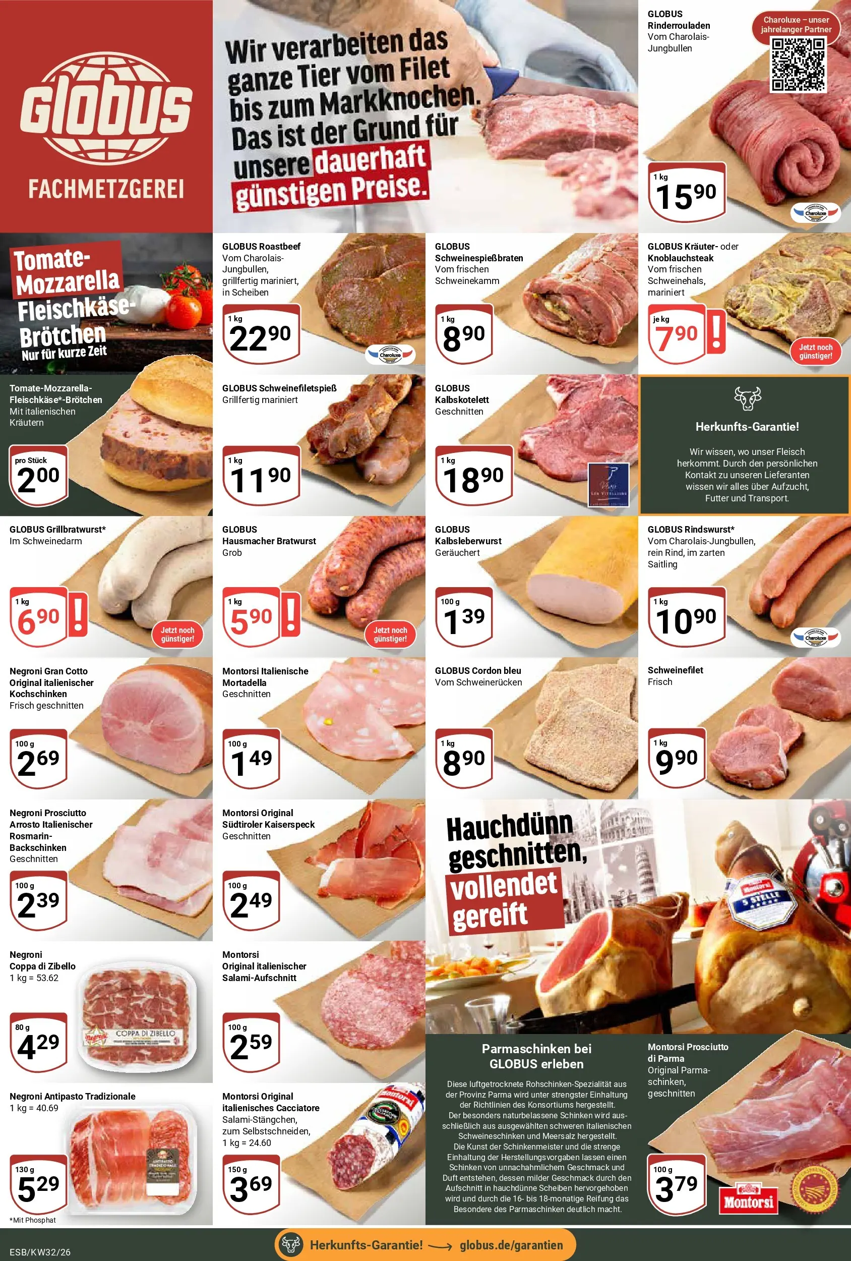 Globus Prospekt Eschborn (ab 03.08.2026) » Angebote online | Seite: 10 | Produkte: Mozzarella, Schweinefilet, Schinken, Fleisch