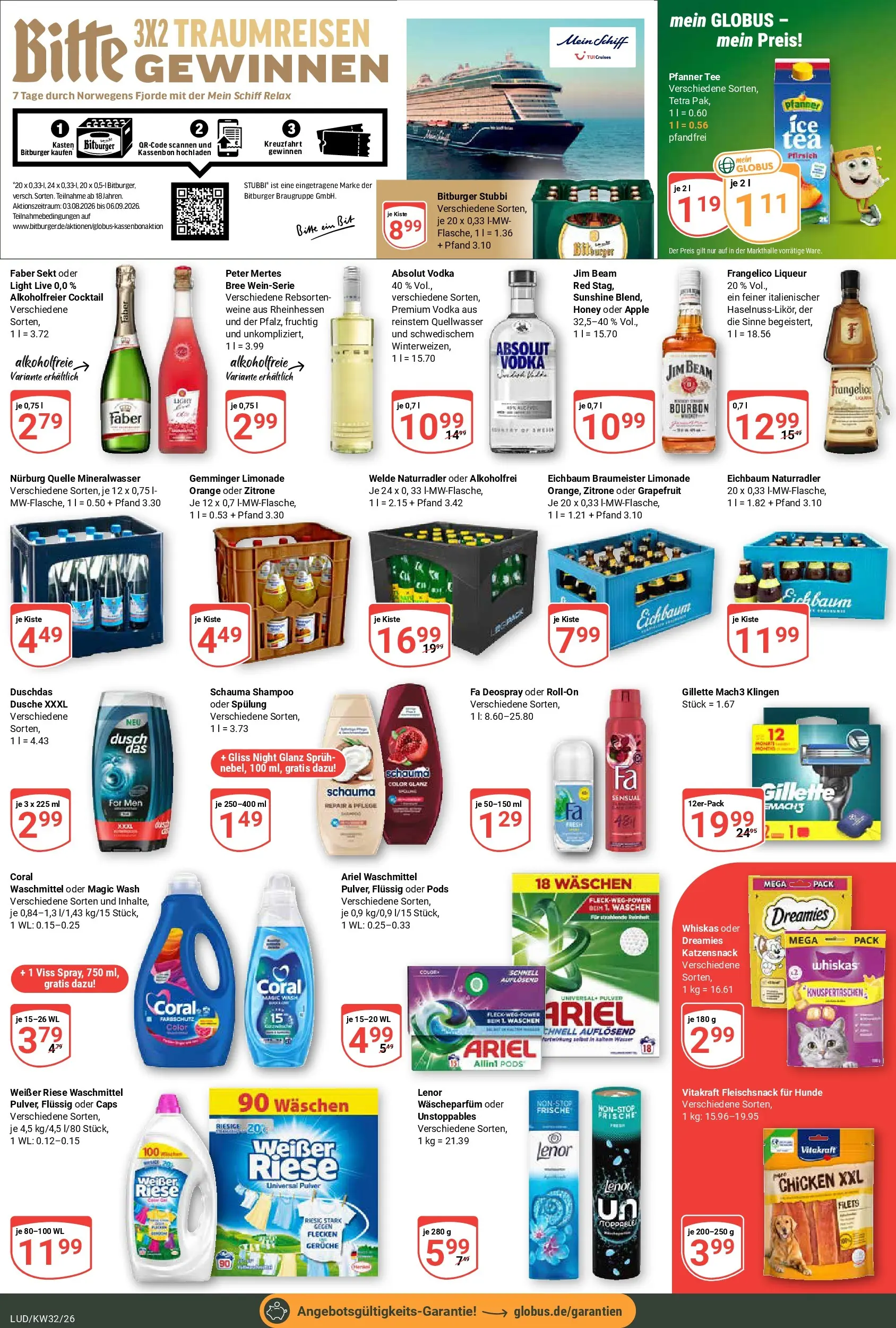 Globus Prospekt Ludwigshafen-Oggersheim (ab 03.08.2026) » Angebote online | Seite: 7 | Produkte: Sekt, Bree, Waschmittel, Bourbon