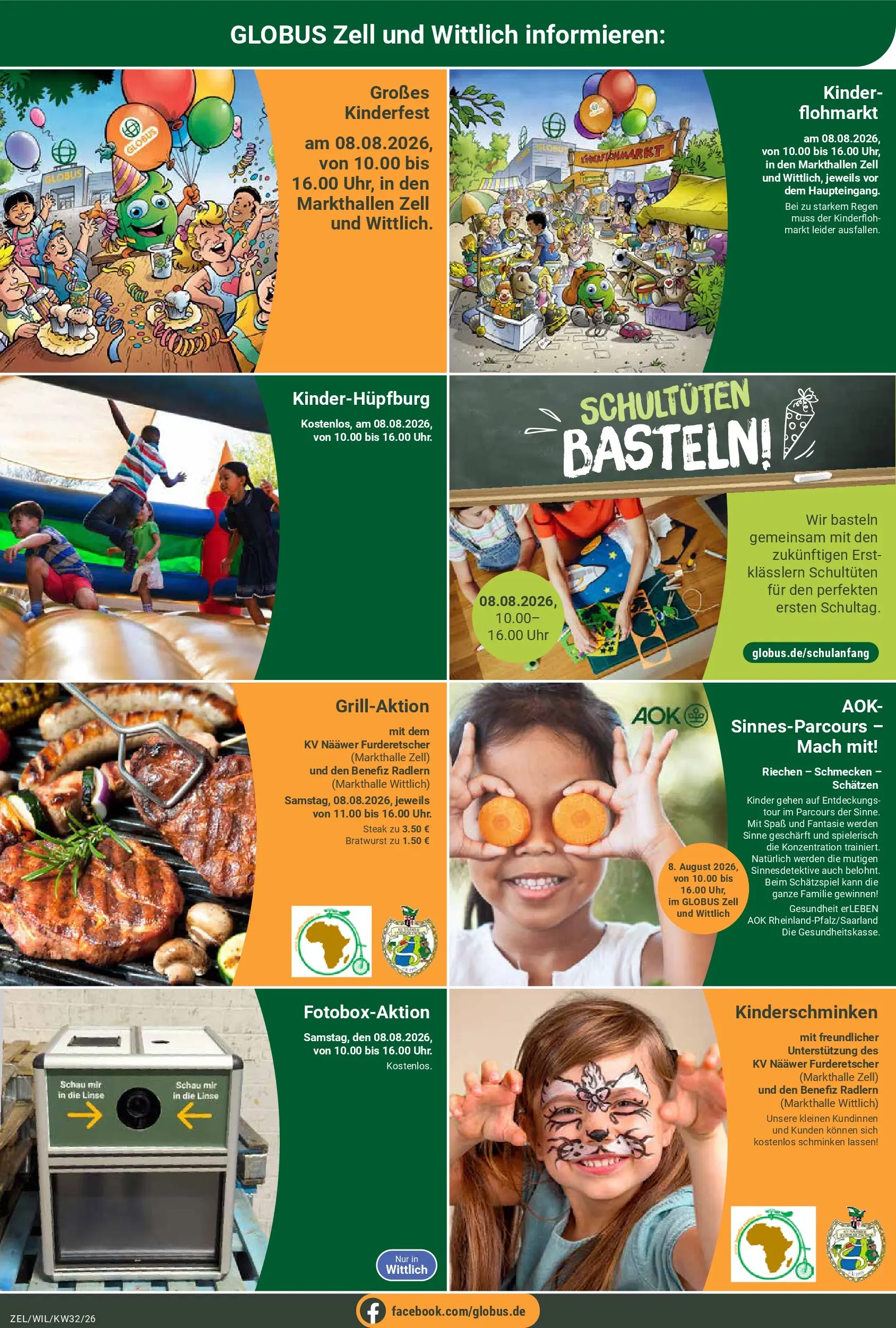 Globus Prospekt Wittlich (ab 03.08.2026) » Angebote online | Seite: 28 | Produkte: Bratwurst, Steak, Uhr