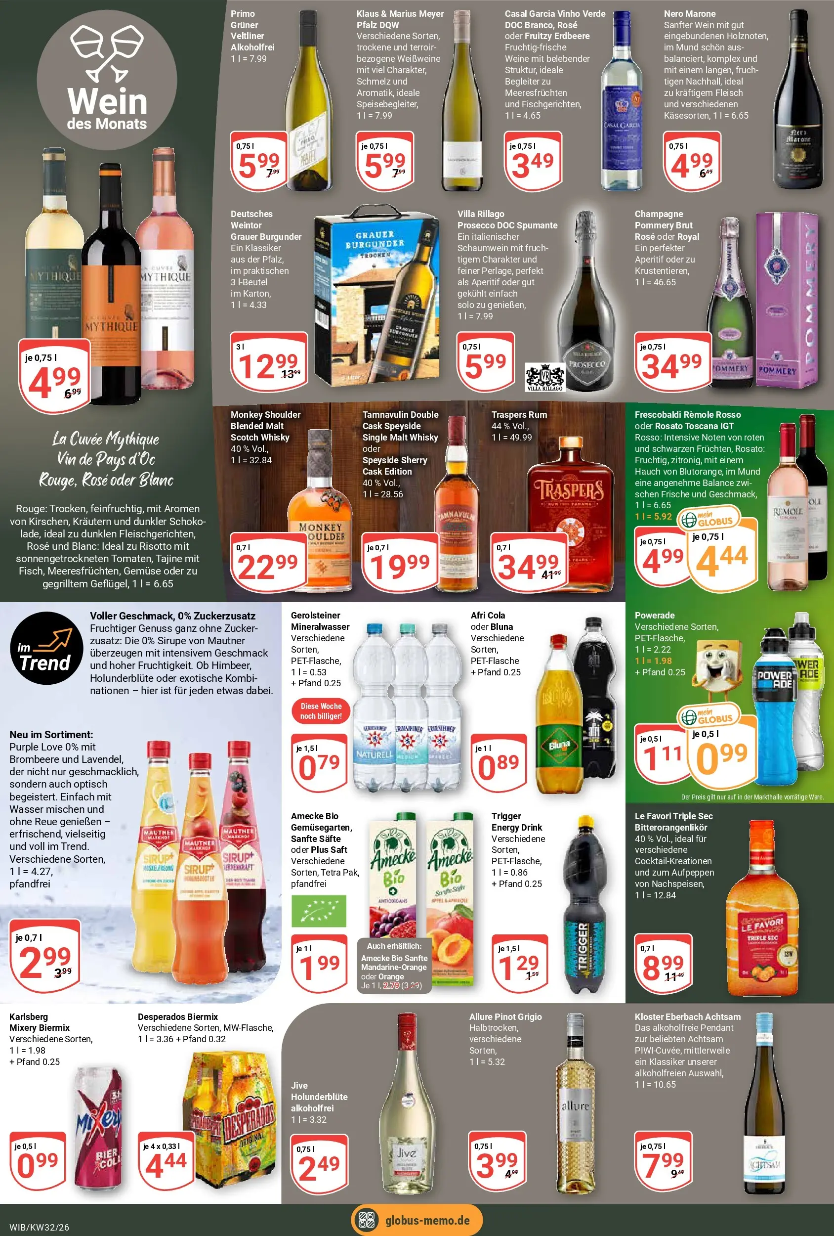 Globus Prospekt Wiesbaden-Nordenstadt (ab 03.08.2026) » Angebote online | Seite: 18 | Produkte: Rouge, Mixery, Wein, Fleisch