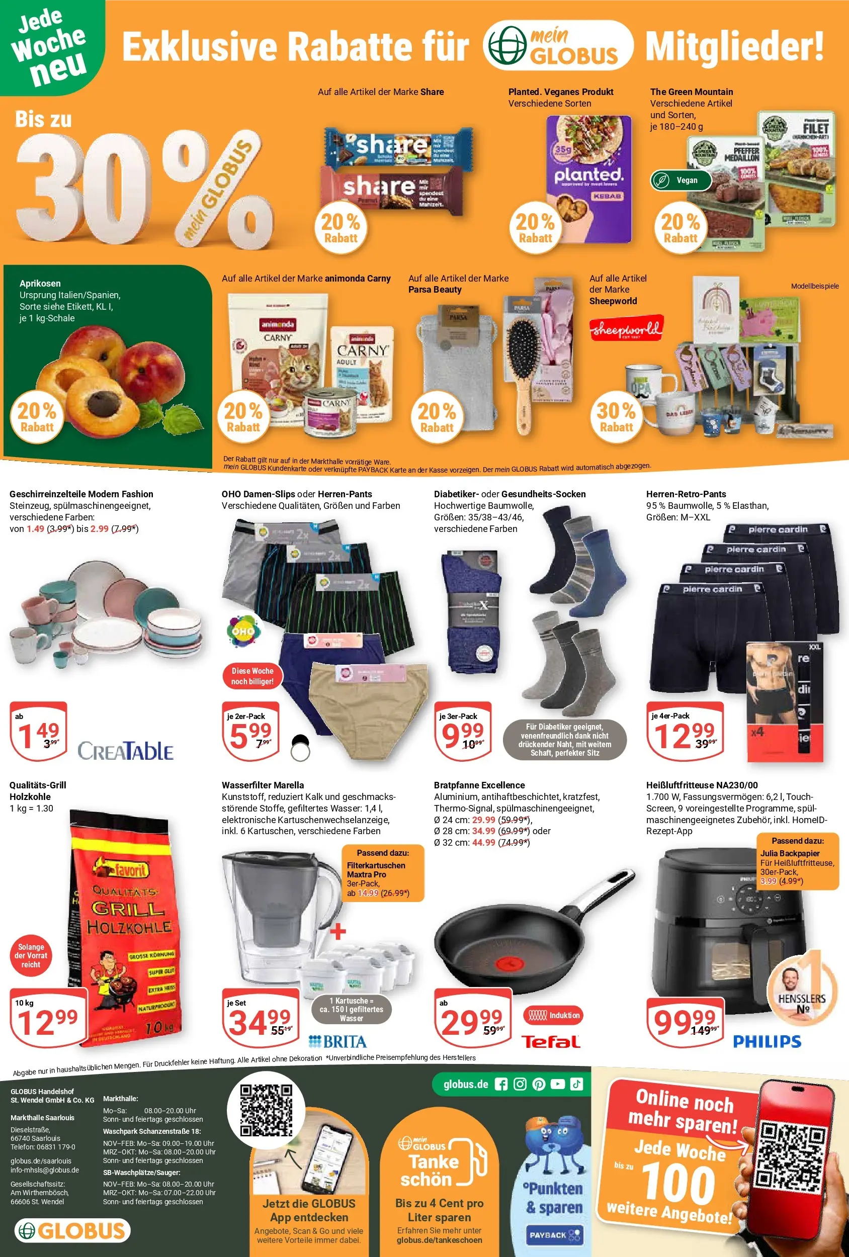 Globus Prospekt Saarlouis (ab 03.08.2026) » Angebote online | Seite: 29 | Produkte: Grill, Pfeffer, Heißluftfritteuse, Telefon