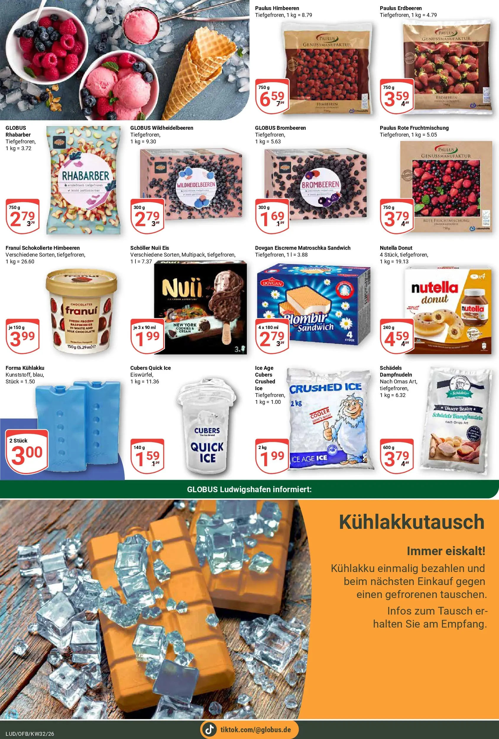 Globus Prospekt Ludwigshafen-Oggersheim (ab 03.08.2026) » Angebote online | Seite: 20 | Produkte: Himbeeren, Nutella, Rhabarber, Erdbeeren