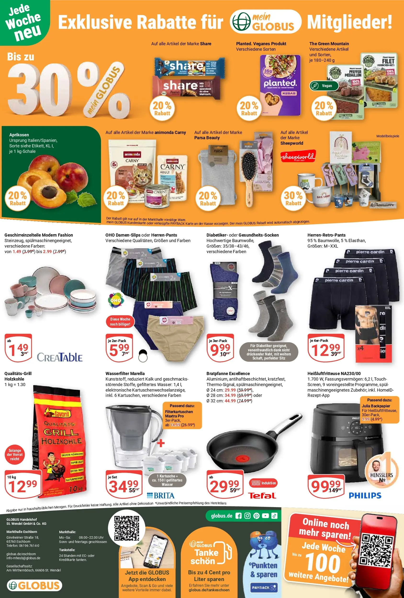 Globus Prospekt Eschborn (ab 03.08.2026) » Angebote online | Seite: 28 | Produkte: Philips, Wasser, Heißluftfritteuse, Uhr