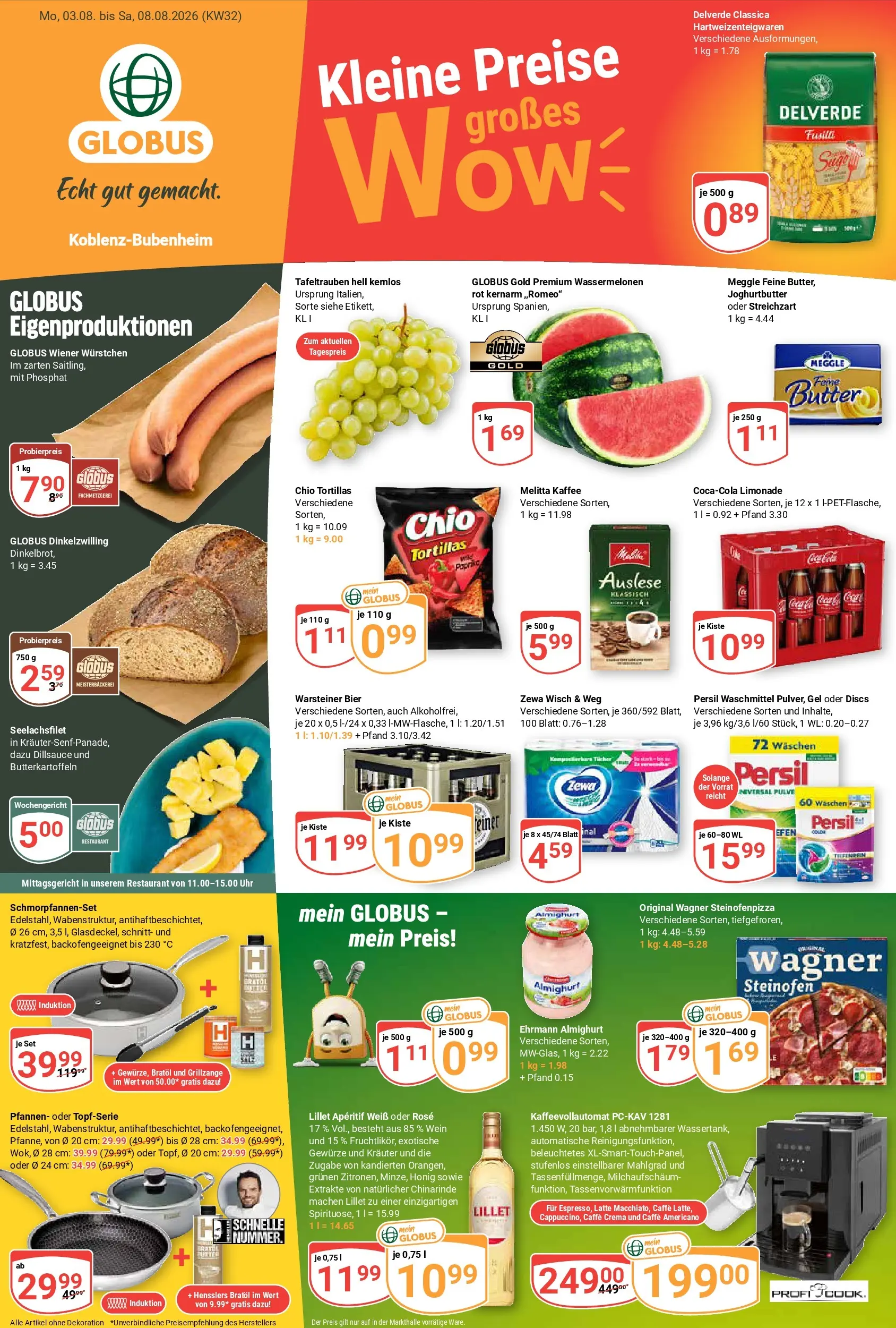 Globus Prospekt Koblenz-Bubenheim (ab 03.08.2026) » Angebote online | Seite: 5 | Produkte: Ehrmann almighurt, Paprika, Waschmittel, Persil