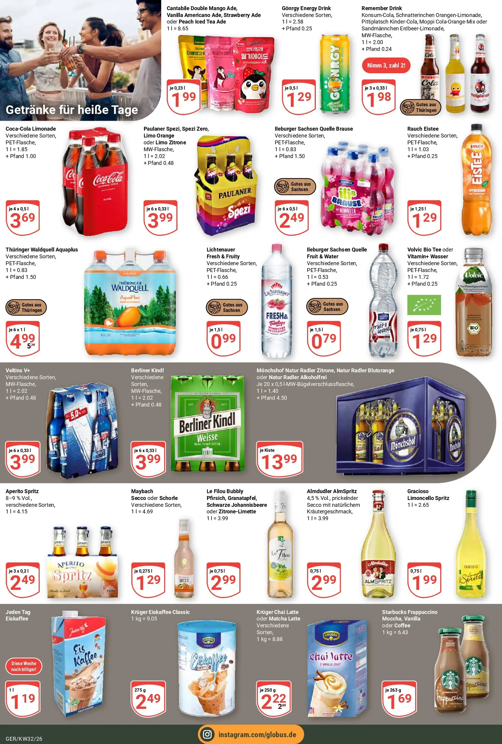Globus Prospekt Gera (ab 03.08.2026) » Angebote online | Seite: 17 | Produkte: Limonade, Radler, Zitrone, Tee