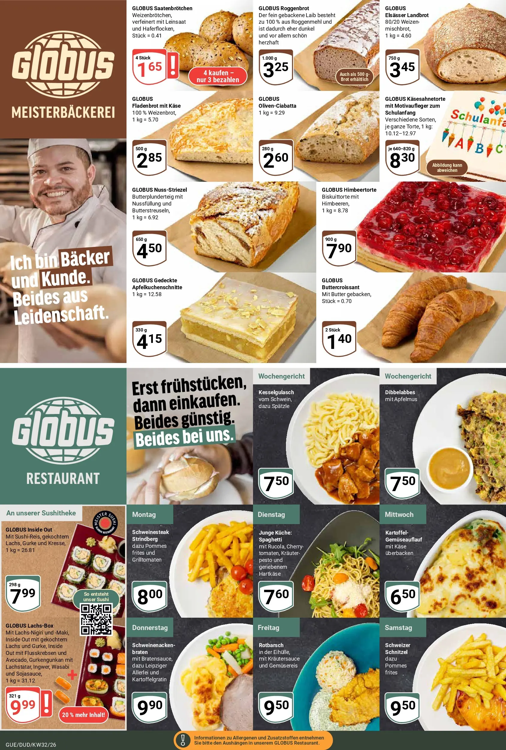 Globus Prospekt Saarbrücken-Dudweiler (ab 03.08.2026) » Angebote online | Seite: 14 | Produkte: Käse, Pommes, Küche, Lachs
