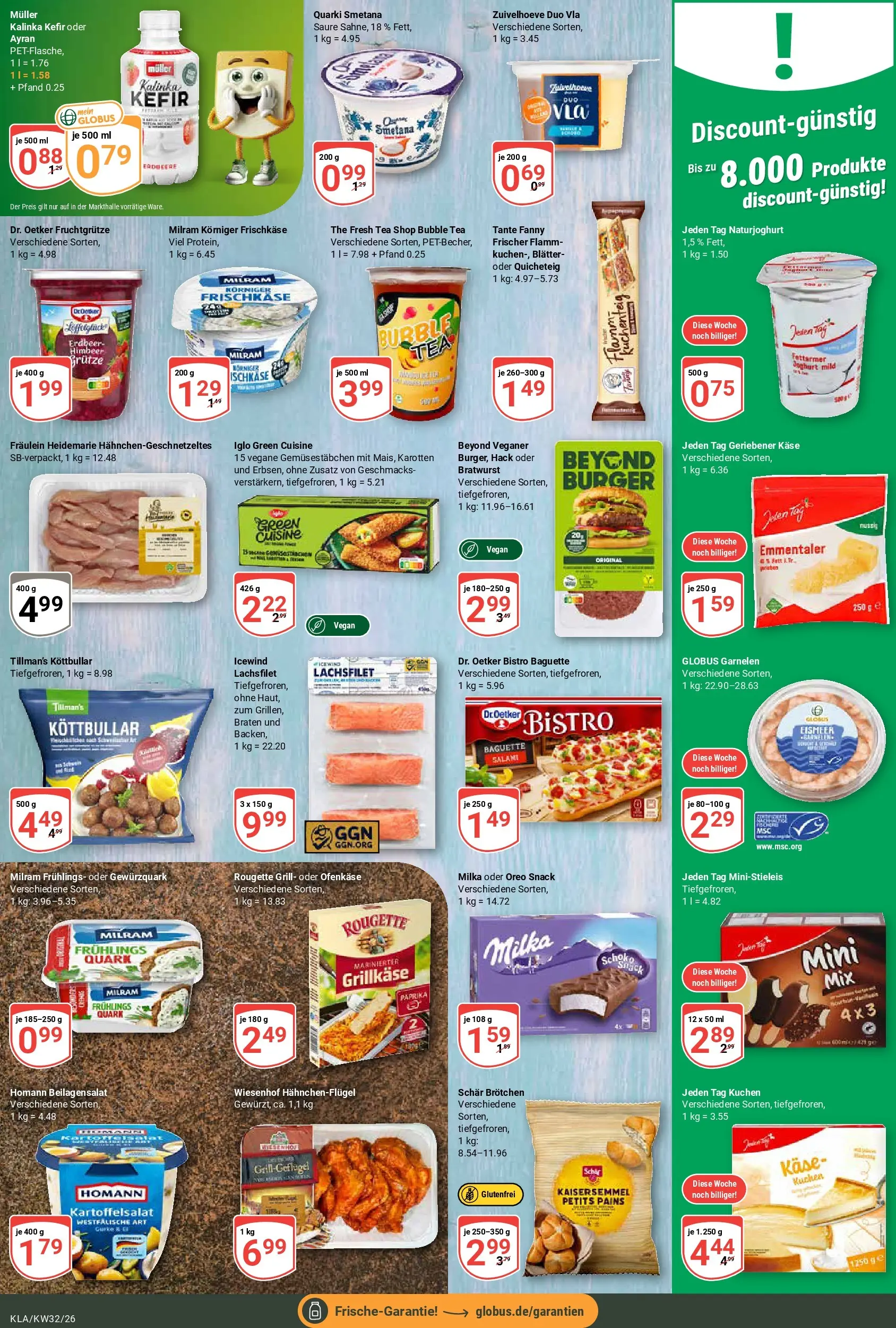 Globus Prospekt Kaiserslautern (ab 03.08.2026) » Angebote online | Seite: 13 | Produkte: Kefir, Quark, Salami, Frischkase