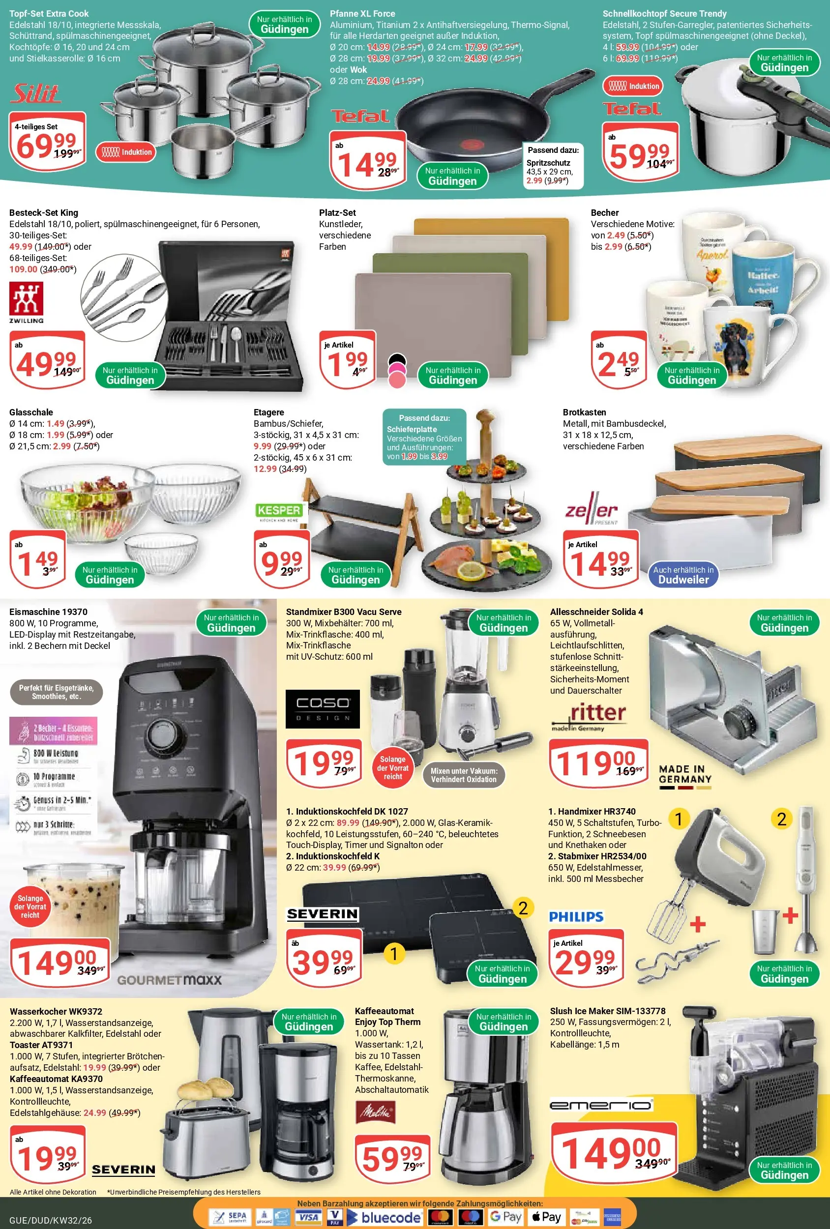 Globus Prospekt Saarbrücken-Dudweiler (ab 03.08.2026) » Angebote online | Seite: 31 | Produkte: Philips, Wasserkocher, Wok, Stabmixer