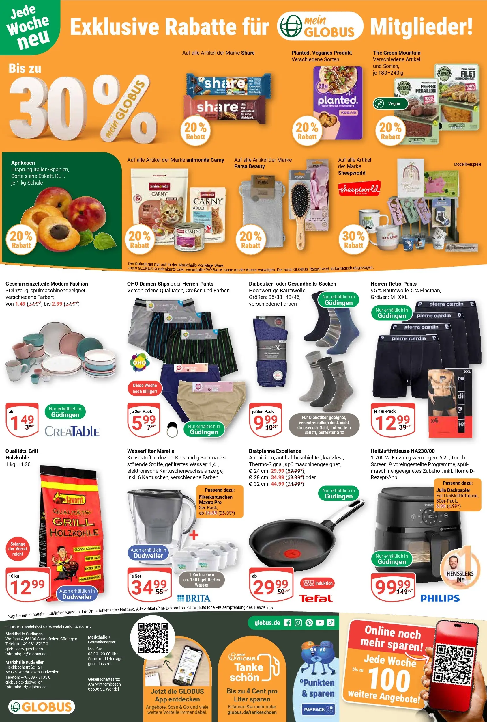 Globus Prospekt Saarbrücken-Dudweiler (ab 03.08.2026) » Angebote online | Seite: 34 | Produkte: Philips, Wasser, Heißluftfritteuse, Uhr