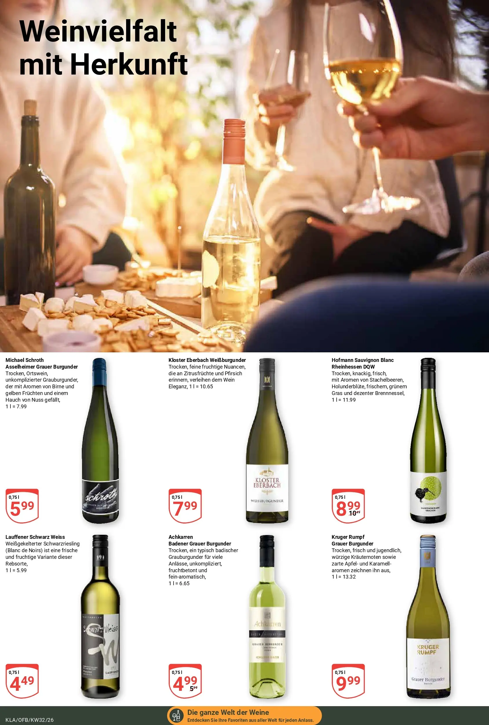 Globus Prospekt Kaiserslautern (ab 03.08.2026) » Angebote online | Seite: 23 | Produkte: Äpfel, Pfirsich, Birne, Wein