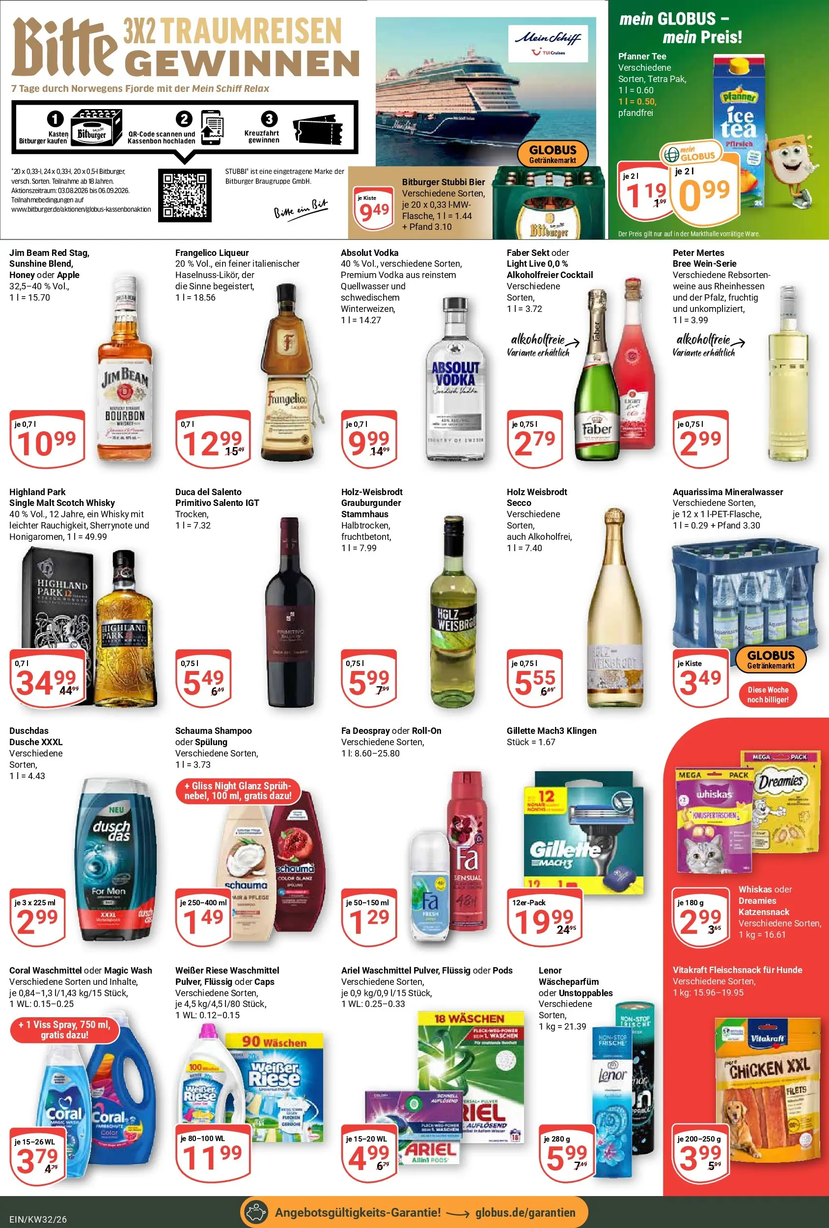 Globus Prospekt Homburg-Einöd (ab 03.08.2026) » Angebote online | Seite: 9 | Produkte: Lenor, Jim beam, Bier, Apple