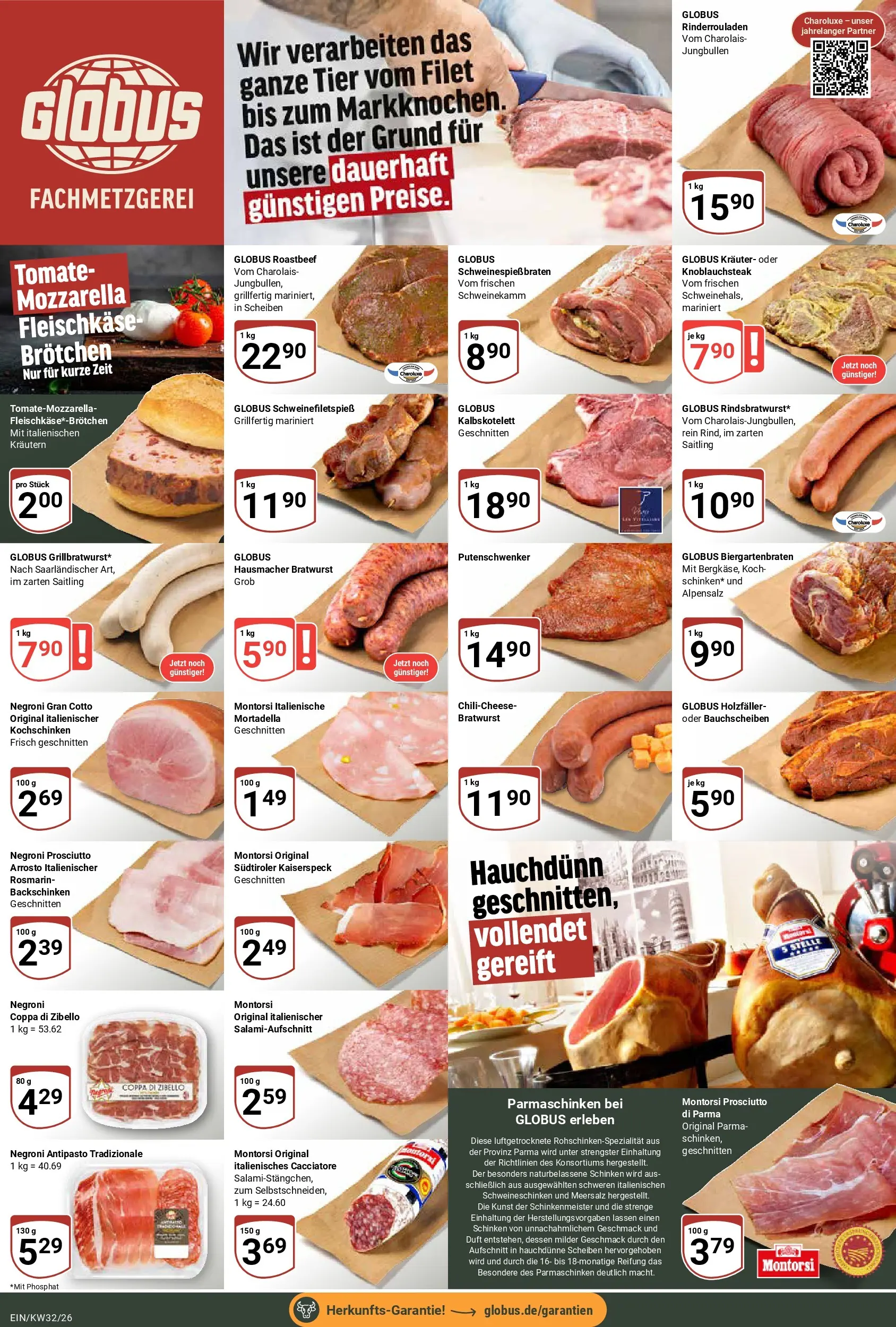 Globus Prospekt Homburg-Einöd (ab 03.08.2026) » Angebote online | Seite: 12 | Produkte: Rinderrouladen, Duft, Roastbeef, Schinken