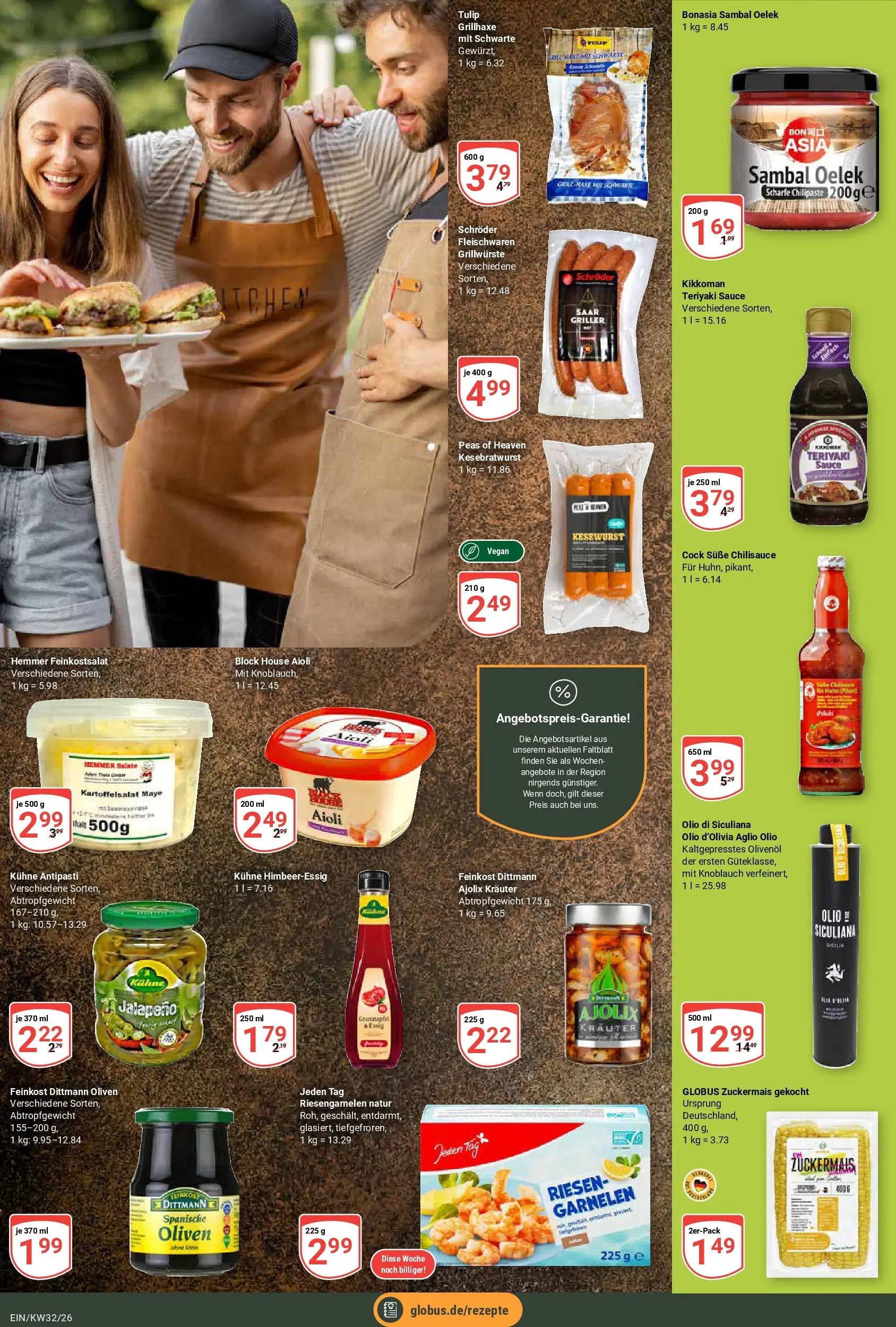Globus Prospekt Homburg-Einöd (ab 03.08.2026) » Angebote online | Seite: 21 | Produkte: Grill, Olivenol, Garnelen, Knoblauch