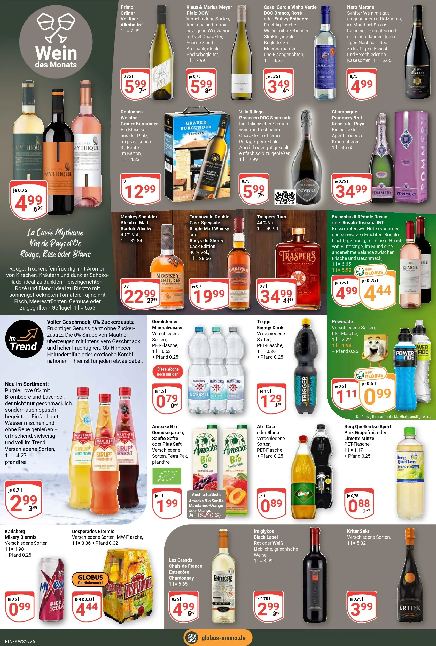 Globus Prospekt Homburg-Einöd (ab 03.08.2026) » Angebote online | Seite: 25 | Produkte: Cola, Bier, Rouge, Fleisch