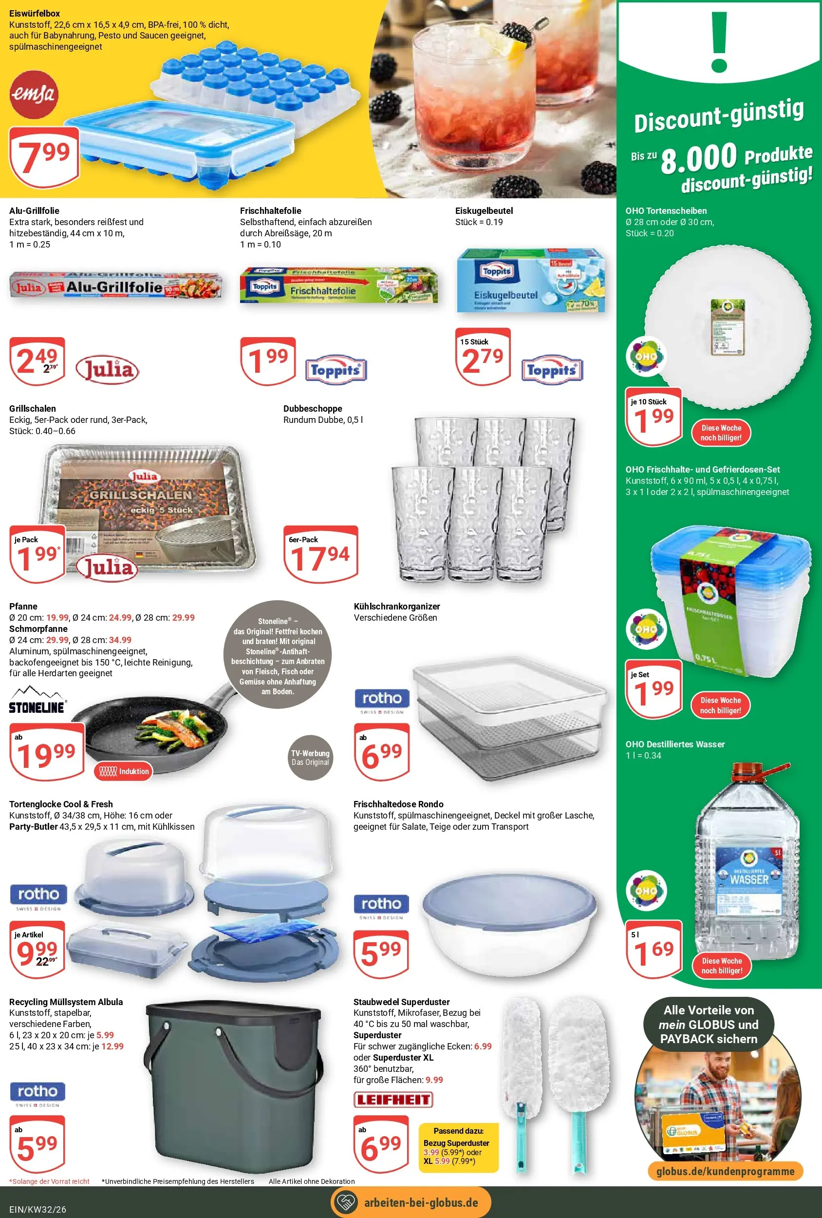 Globus Prospekt Homburg-Einöd (ab 03.08.2026) » Angebote online | Seite: 33 | Produkte: Fisch, Wasser, Gemüse