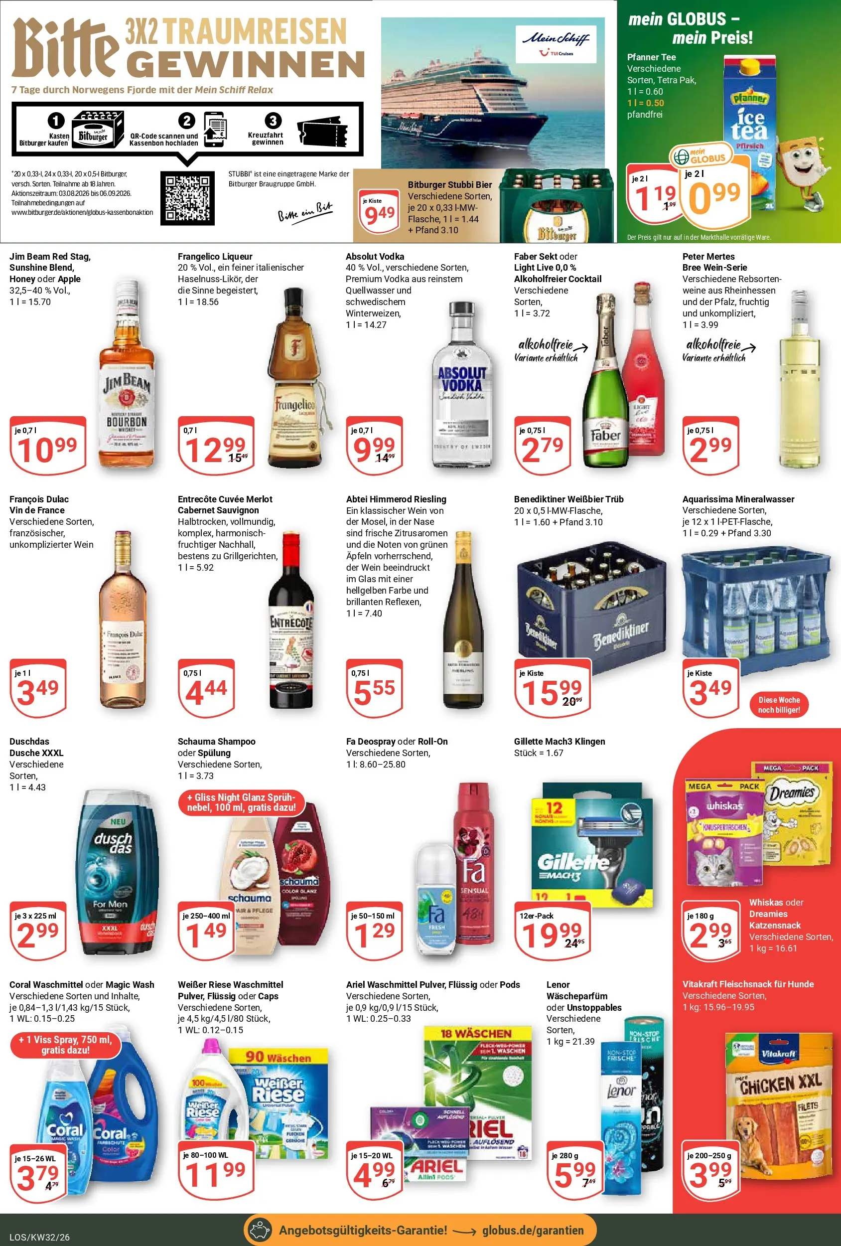 Globus Prospekt Losheim Am See (ab 03.08.2026) » Angebote online | Seite: 9 | Produkte: Bitburger, Apple, Deospray, Tee