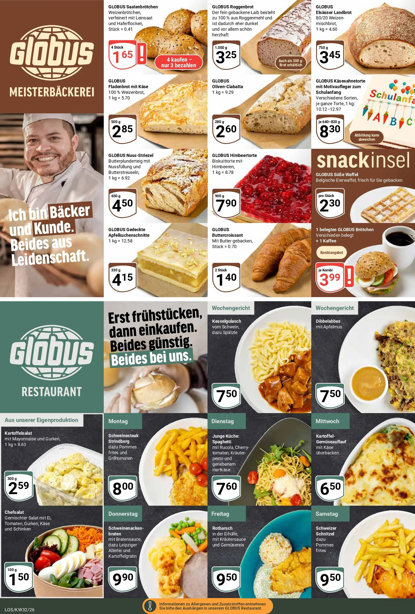 Globus Prospekt Losheim Am See (ab 03.08.2026) » Angebote online | Seite: 11 | Produkte: Butter, Käse, Pommes, Schinken