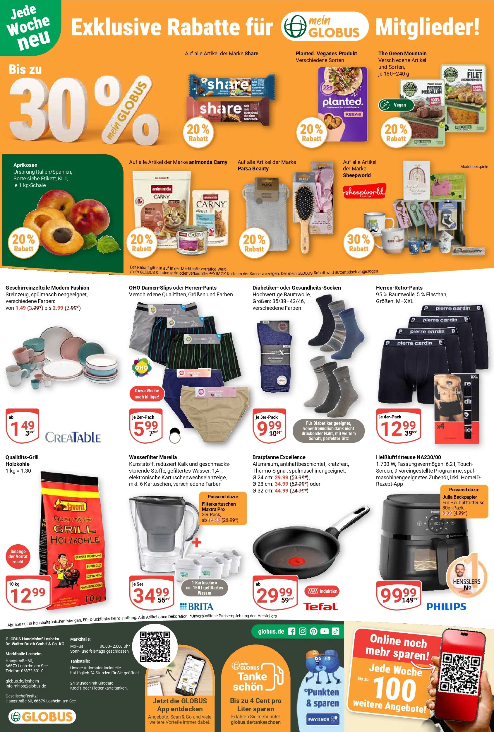 Globus Prospekt Losheim Am See (ab 03.08.2026) » Angebote online | Seite: 30 | Produkte: Philips, Wasser, Pfeffer, Heißluftfritteuse