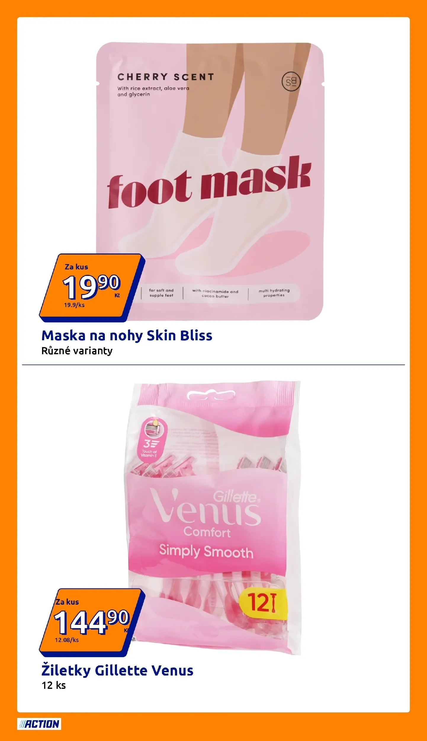 Action leták od 29.07.2026 - Akční leták online | Strana: 2 | Produkty: Žiletky, Aloe vera, Glycerin, Maska