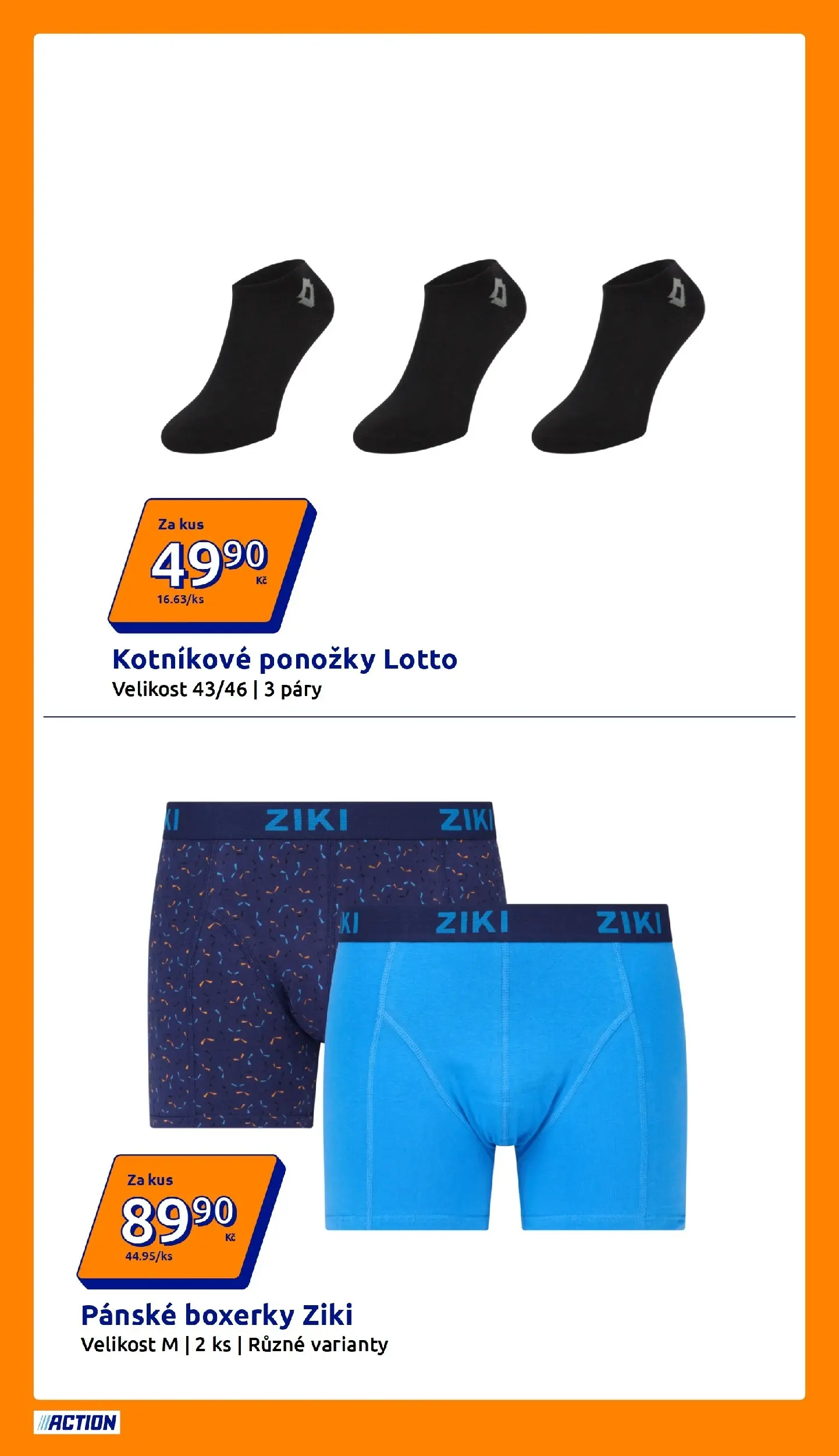 Action leták od 29.07.2026 - Akční leták online | Strana: 3 | Produkty: Ponožky, Boxerky