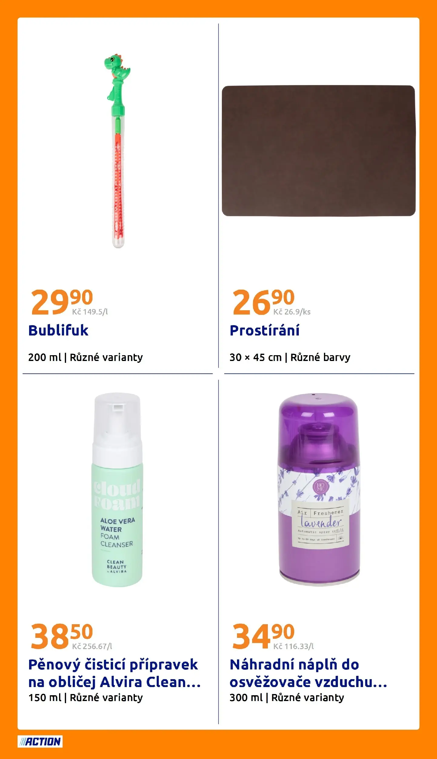 Action leták od 29.07.2026 - Akční leták online | Strana: 21 | Produkty: Prostírání, Aloe vera, Bublifuk, Barvy