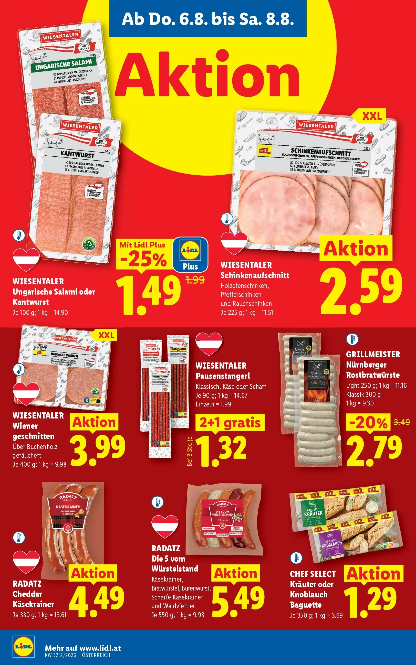 Lidl - Lidl ab 06.08.2026 - Angebote ab donnerstag | Seite: 10 | Produkte: Knoblauch, Jääkaappipakastin, Käse, Salami