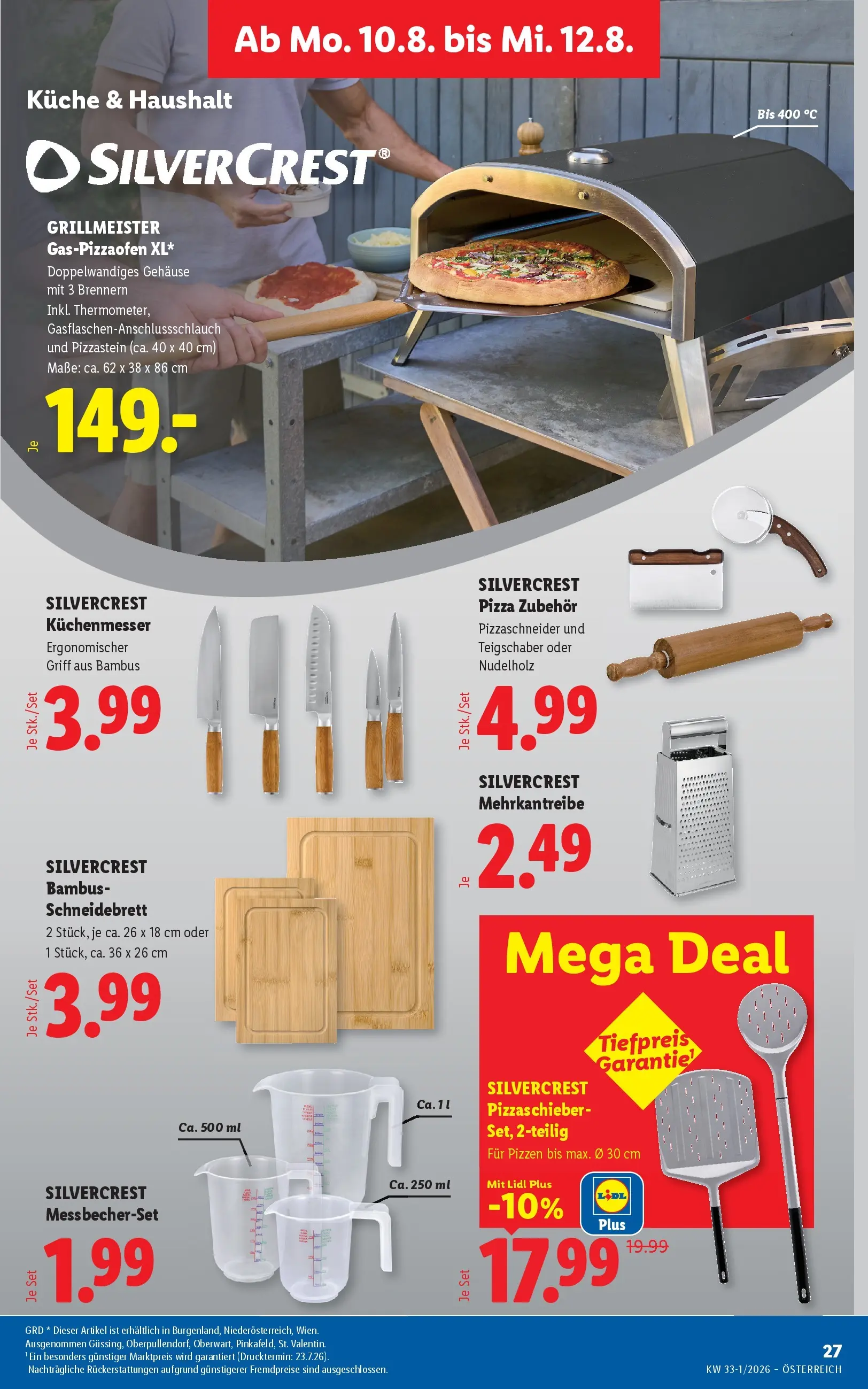 Lidl Flugblatt - Wien, Langenzersdorf, Zwettl ab 06.08.2026 - Angebote ab donnerstag | Seite: 31 | Produkte: Pizza