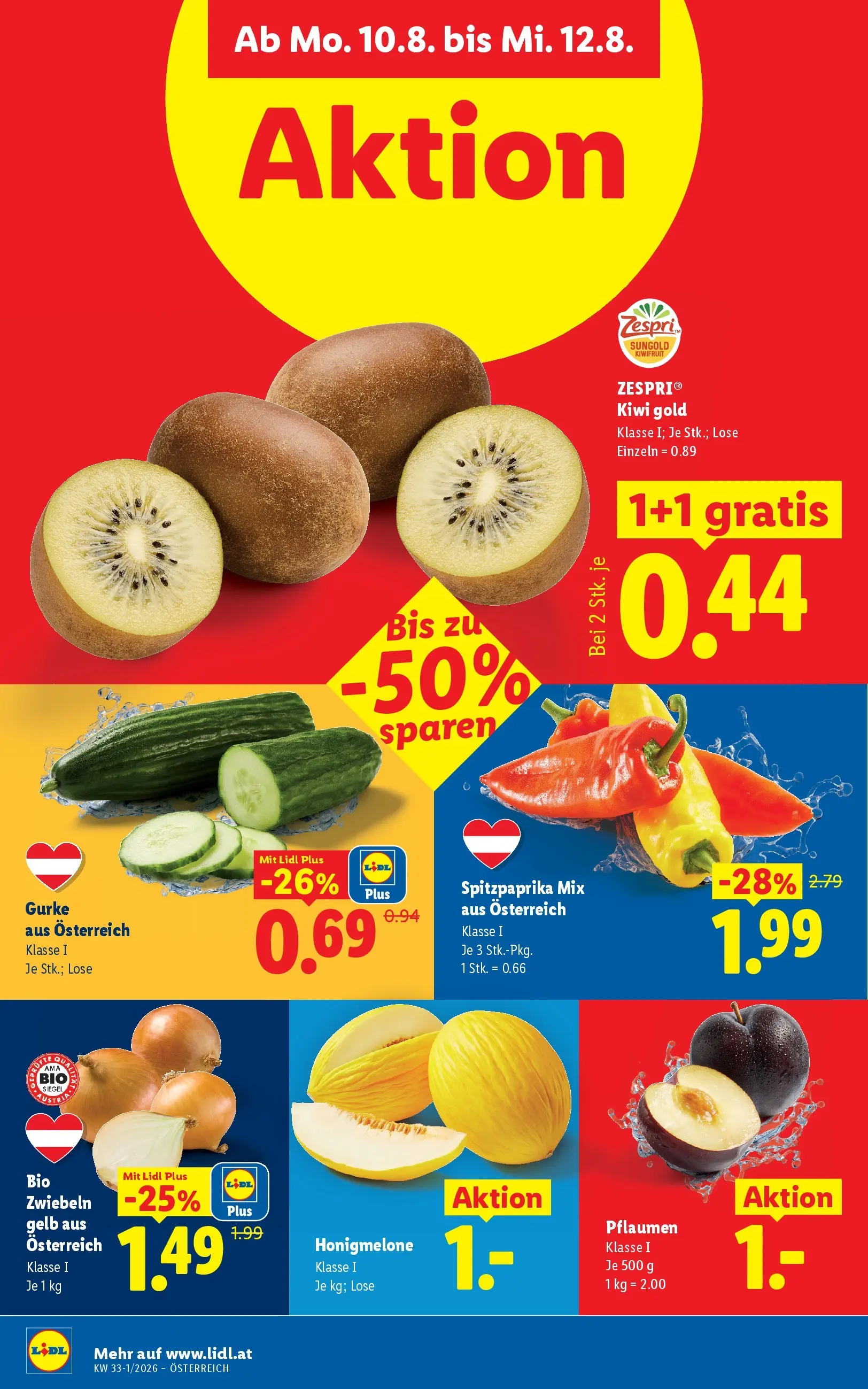 Lidl - Lidl ab 06.08.2026 - Angebote ab donnerstag | Seite: 39 | Produkte: Kiwi, Zwiebeln