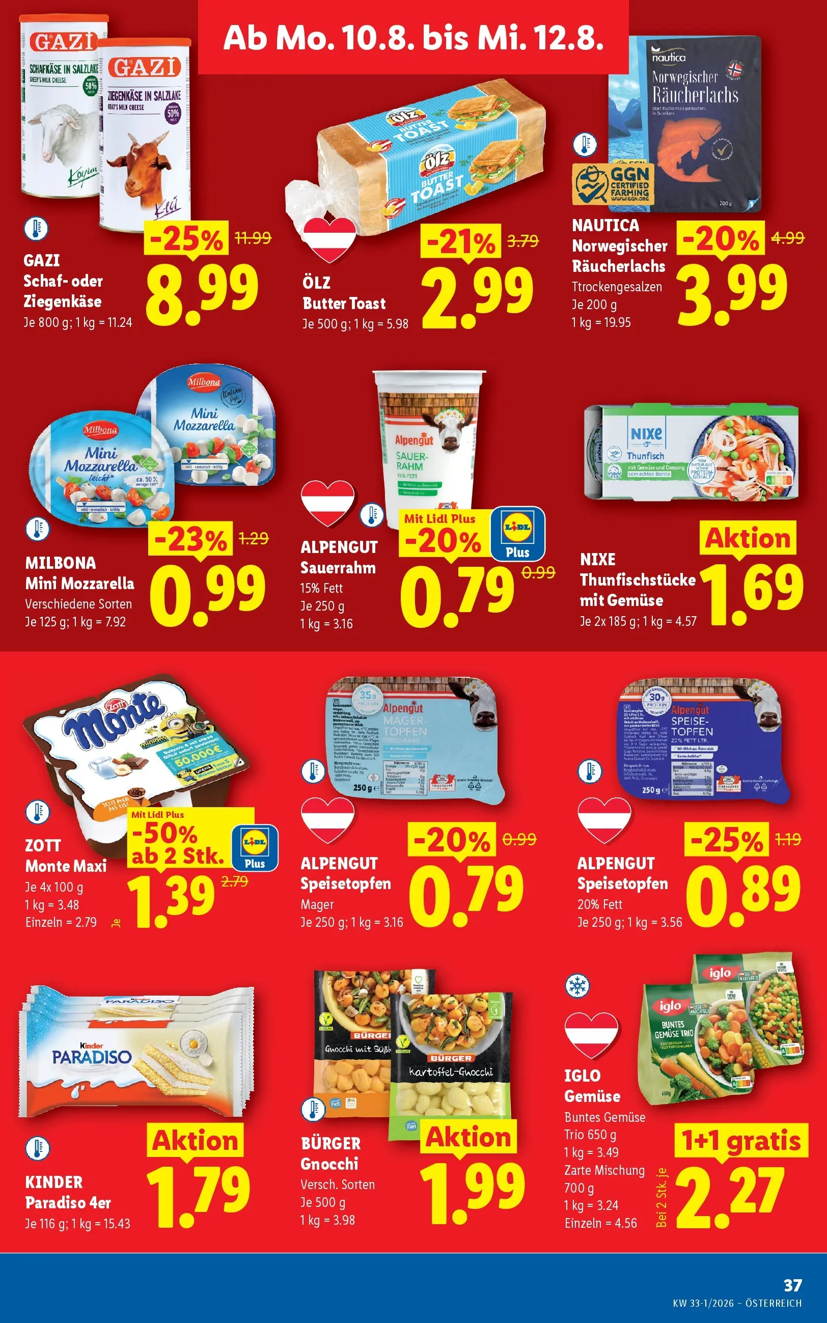 Lidl - Lidl ab 06.08.2026 - Angebote ab donnerstag | Seite: 43 | Produkte: Gemüse, Butter, Sauerrahm