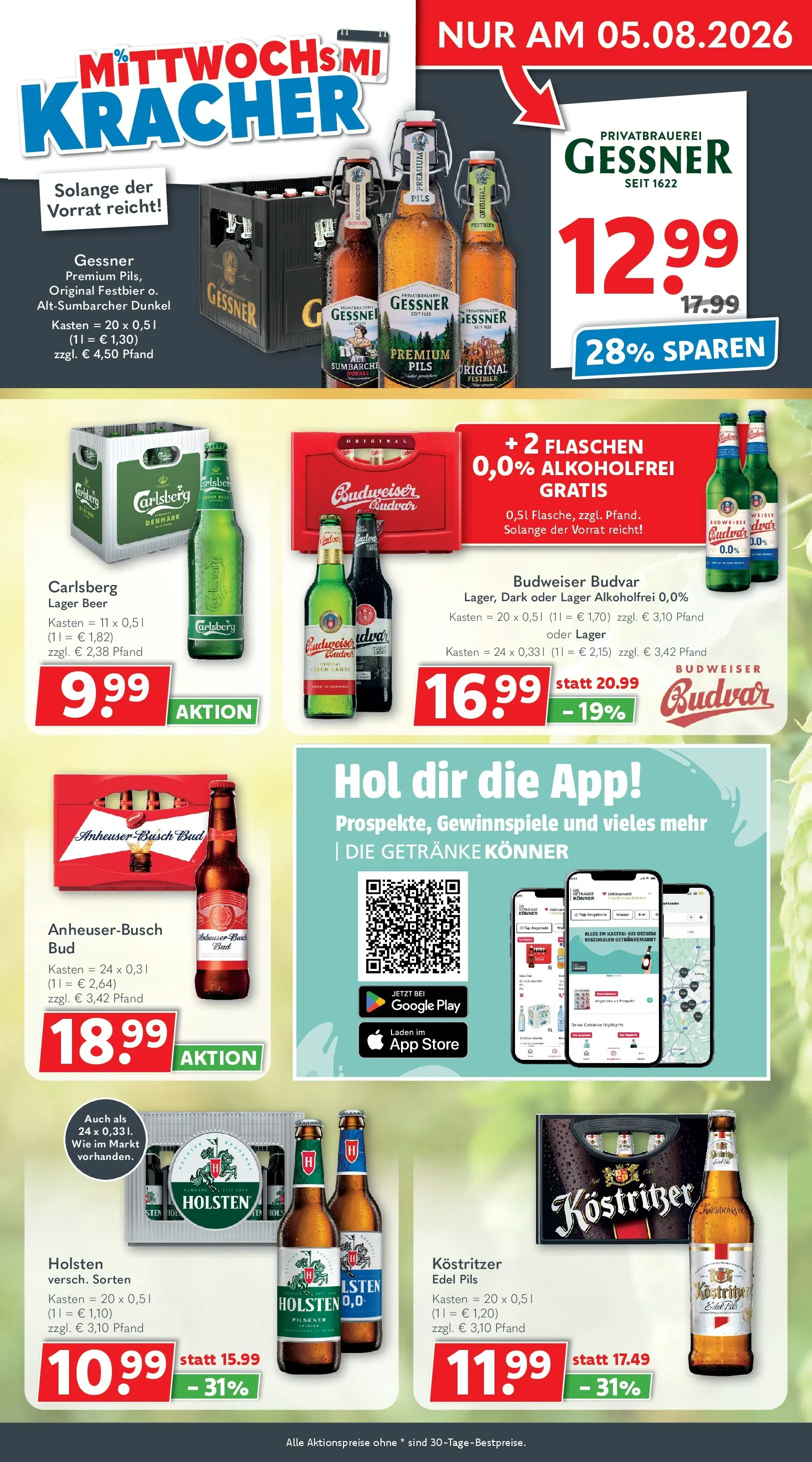 Getränkeland Prospekt Ahrensburg (ab 03.08.2026) zum Blättern | Seite: 2 | Produkte: Top, Pils, Holsten, Wasser