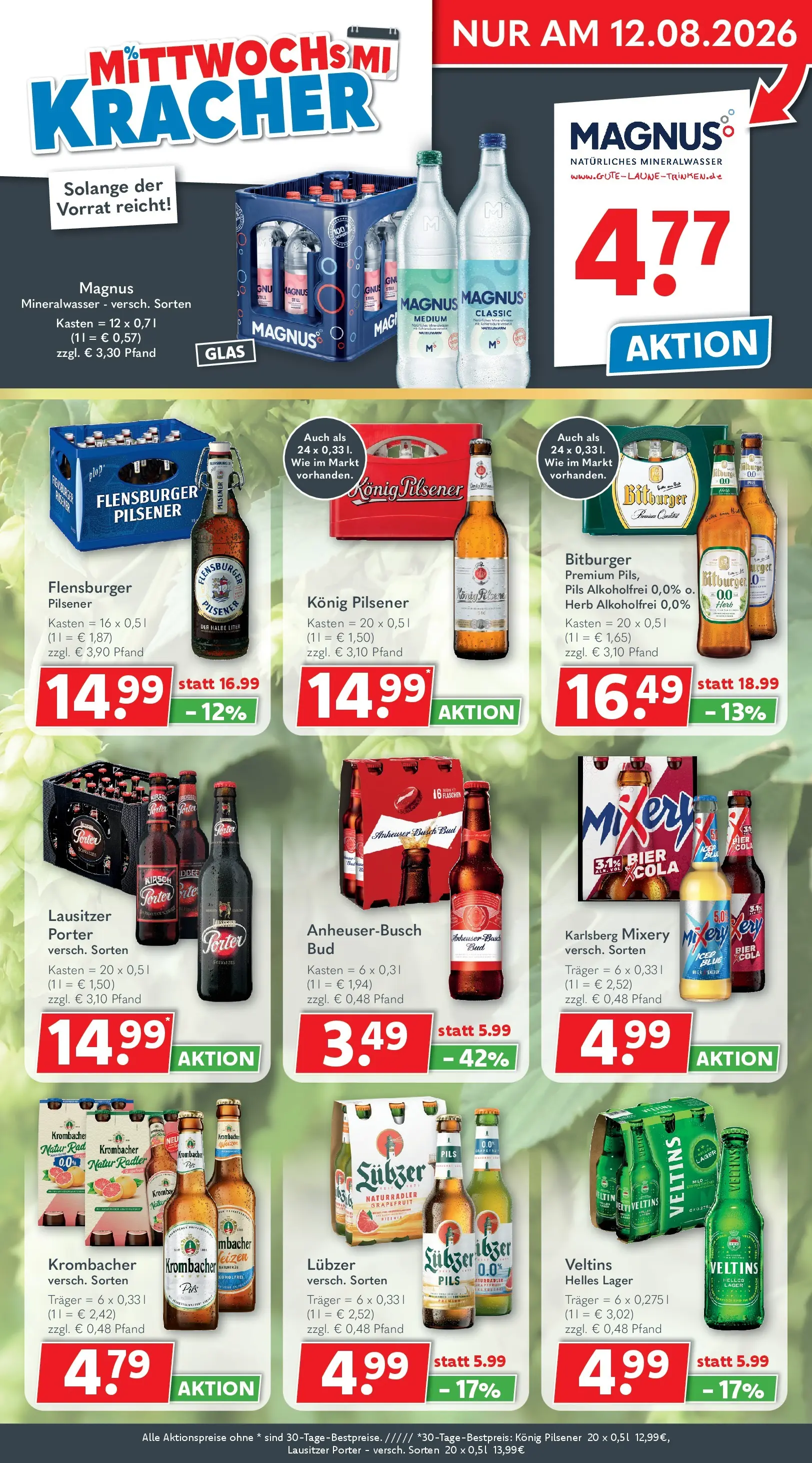 Getränkeland Prospekt Ahrensburg (ab 03.08.2026) zum Blättern | Seite: 3 | Produkte: Bitburger, Bier, Mineralwasser, Grapefruit