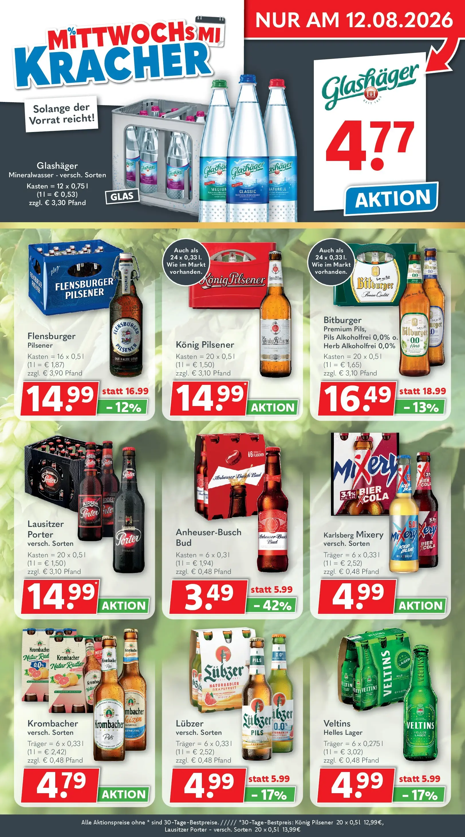 Getränkeland Prospekt Neustrelitz (ab 03.08.2026) zum Blättern | Seite: 3 | Produkte: Bier, Pils, Flensburger, Veltins