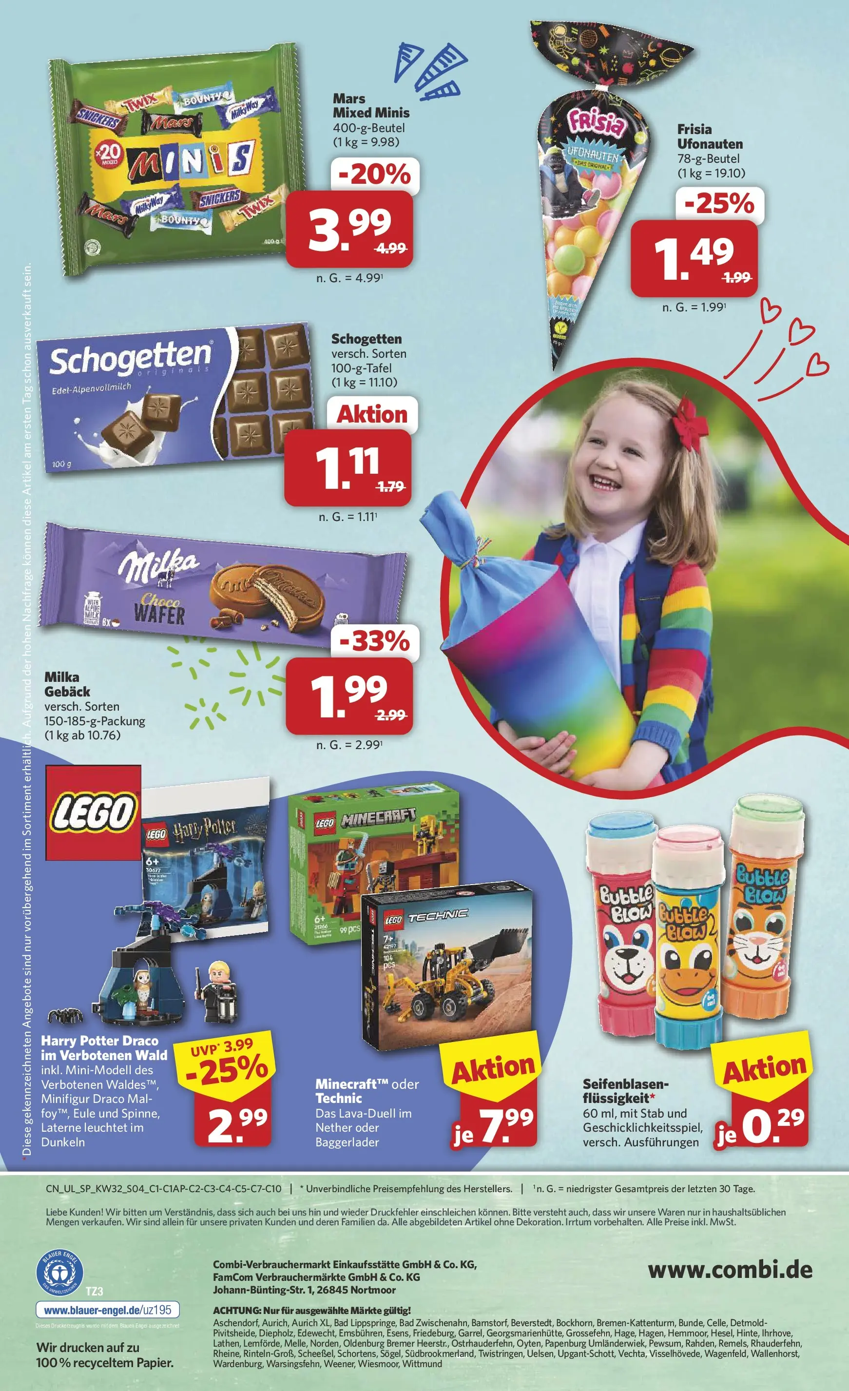 Combi Prospekt Twistringen (ab 03.08.2026) zum Blättern | Seite: 4 | Produkte: Bad, Milka, Snickers, Mars