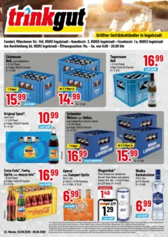 Trinkgut Prospekt Ingolstadt ab 03.08.2026 gültig Trinkgut Prospekt Ingolstadt ab 03.08.2026 gültig