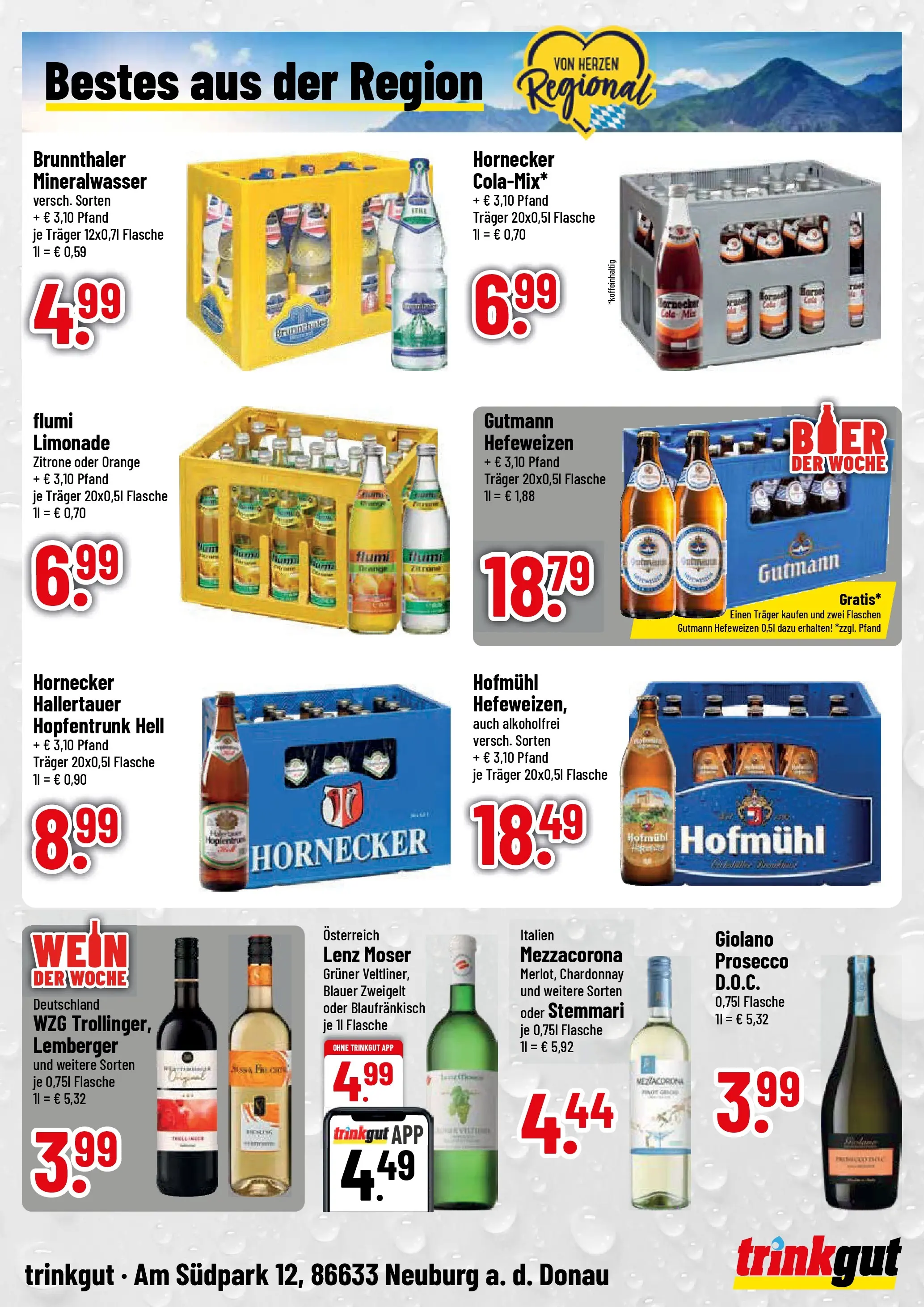 Trinkgut Prospekt Neuburg An Der Donau (ab 03.08.2026) » Angebote online | Seite: 4 | Produkte: Cola, Limonade, Mineralwasser, Wein