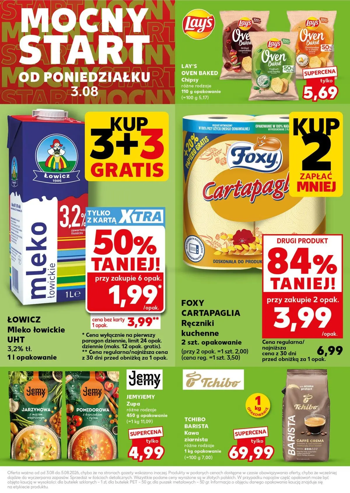 Kaufland - Kaufland Mocny Start ważne do 5.08 od 02.08.2026 - od jutra PDF | Strona: 5 | Produkty: Karta, Zupa jarzynowa, Lays, Zupa