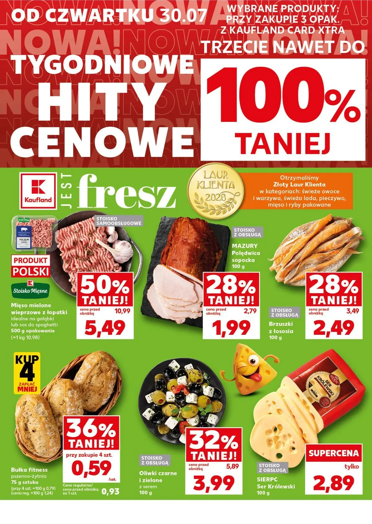 Kaufland - Kaufland Mocny Start ważne do 5.08 od 02.08.2026 - od jutra PDF | Strona: 8 | Produkty: Mięso mielone, Bułka fitness, Sos do spaghetti, Oliwki czarne