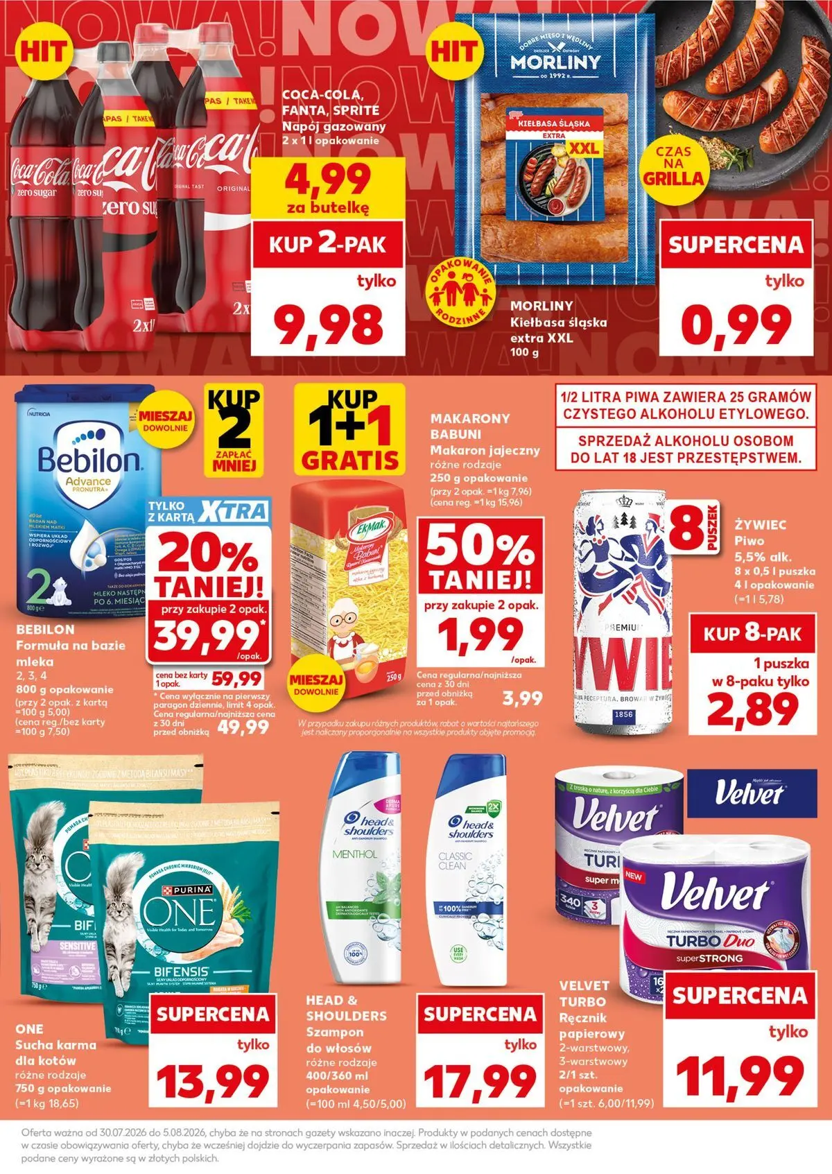 Kaufland - Kaufland Mocny Start ważne do 5.08 od 02.08.2026 - od jutra PDF | Strona: 11 | Produkty: Sprite, Kiełbasa śląska, Szampon, Ręcznik papierowy