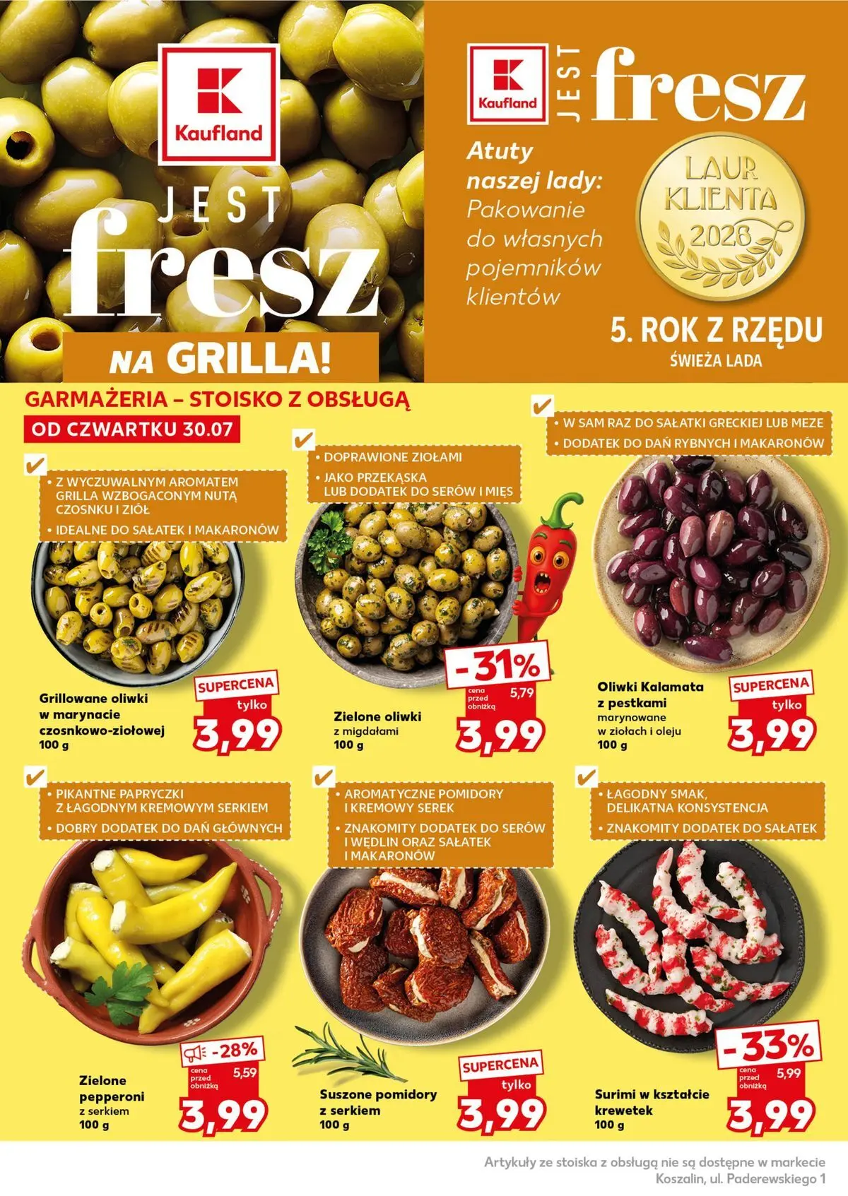 Kaufland - Kaufland Mocny Start ważne do 5.08 od 02.08.2026 - od jutra PDF | Strona: 14 | Produkty: Serek, Surimi, Suszone pomidory, Pomidory