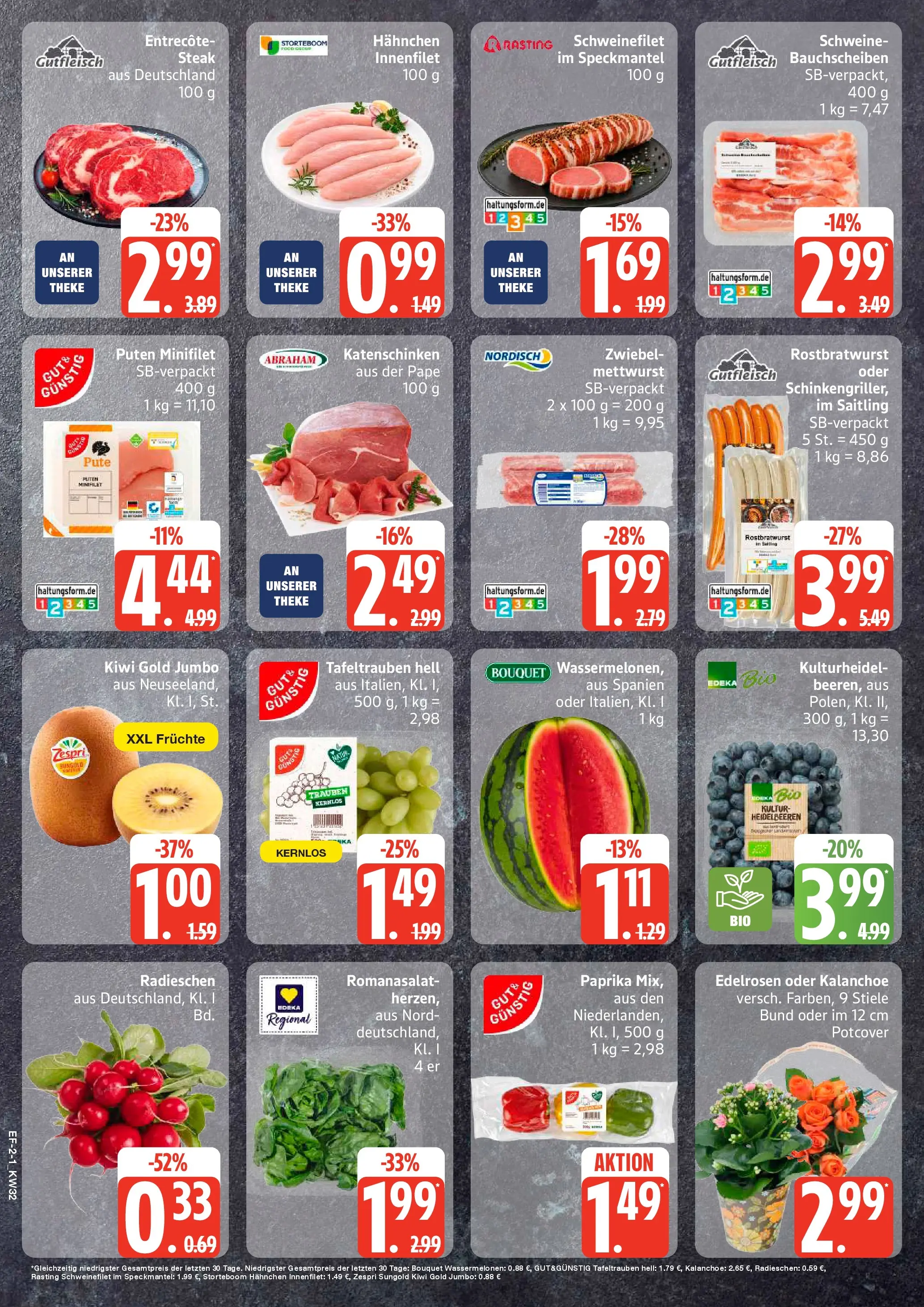 Edeka Prospekt Hamburg (ab 03.08.2026) » Angebote Online | Seite: 2 | Produkte: Hahnchen, Trauben, Paprika, Steak