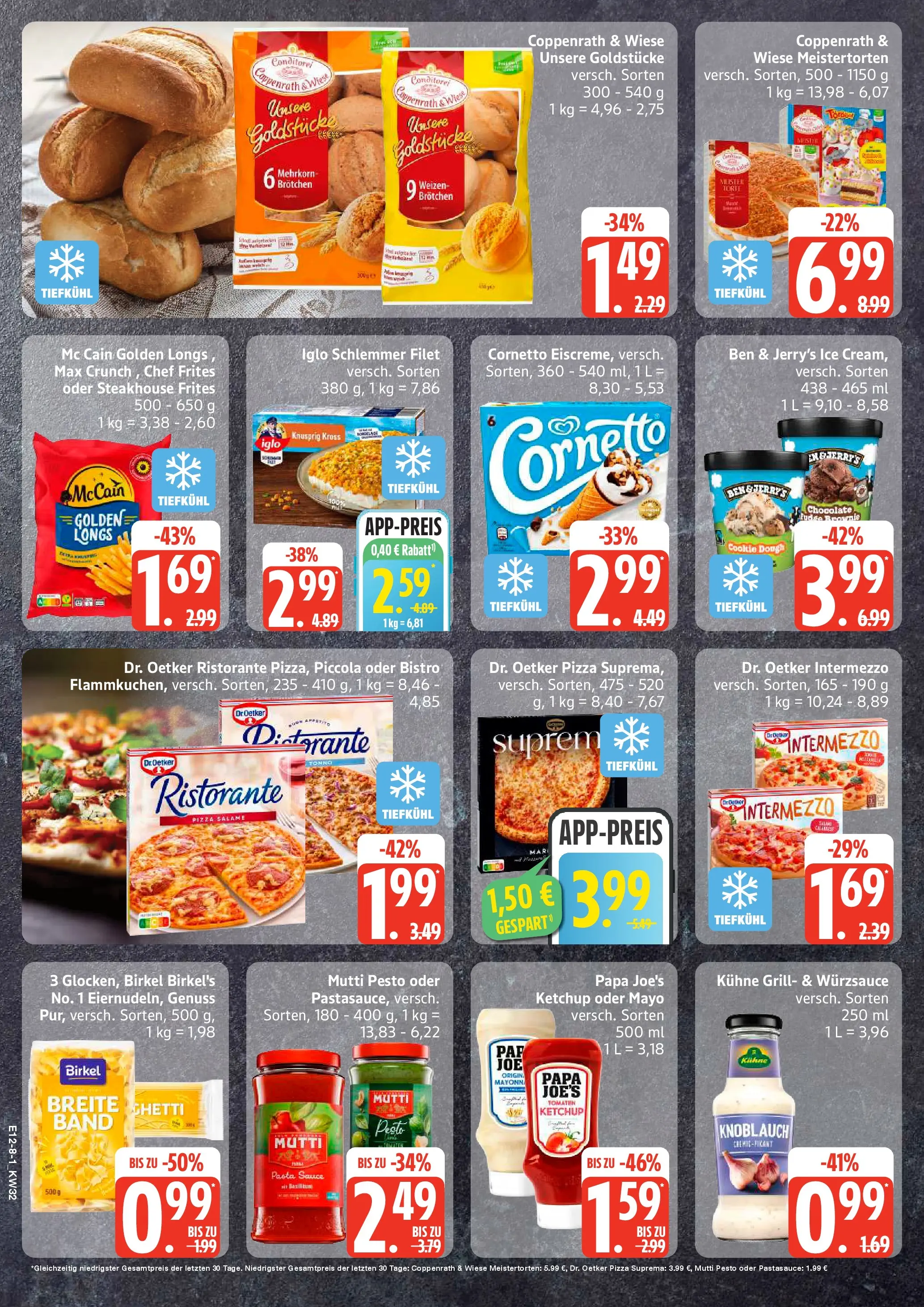 Edeka Prospekt Hamburg (ab 03.08.2026) » Angebote Online | Seite: 8 | Produkte: Ben & Jerry's, Knoblauch, Pizza, Ketchup