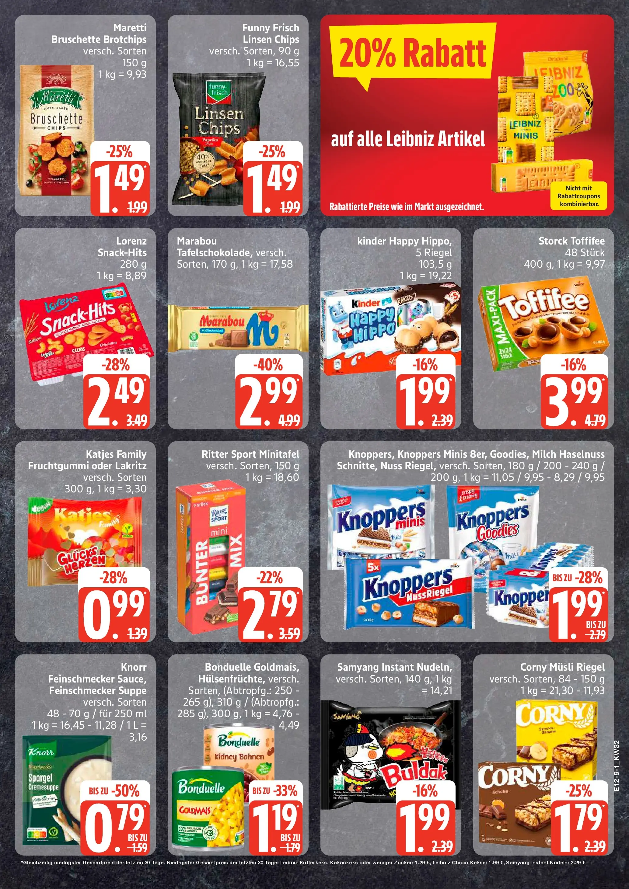 Edeka Prospekt Woldegk (ab 03.08.2026) » Angebote Online | Seite: 9 | Produkte: Ritter sport, Paprika, Zucker, Chips