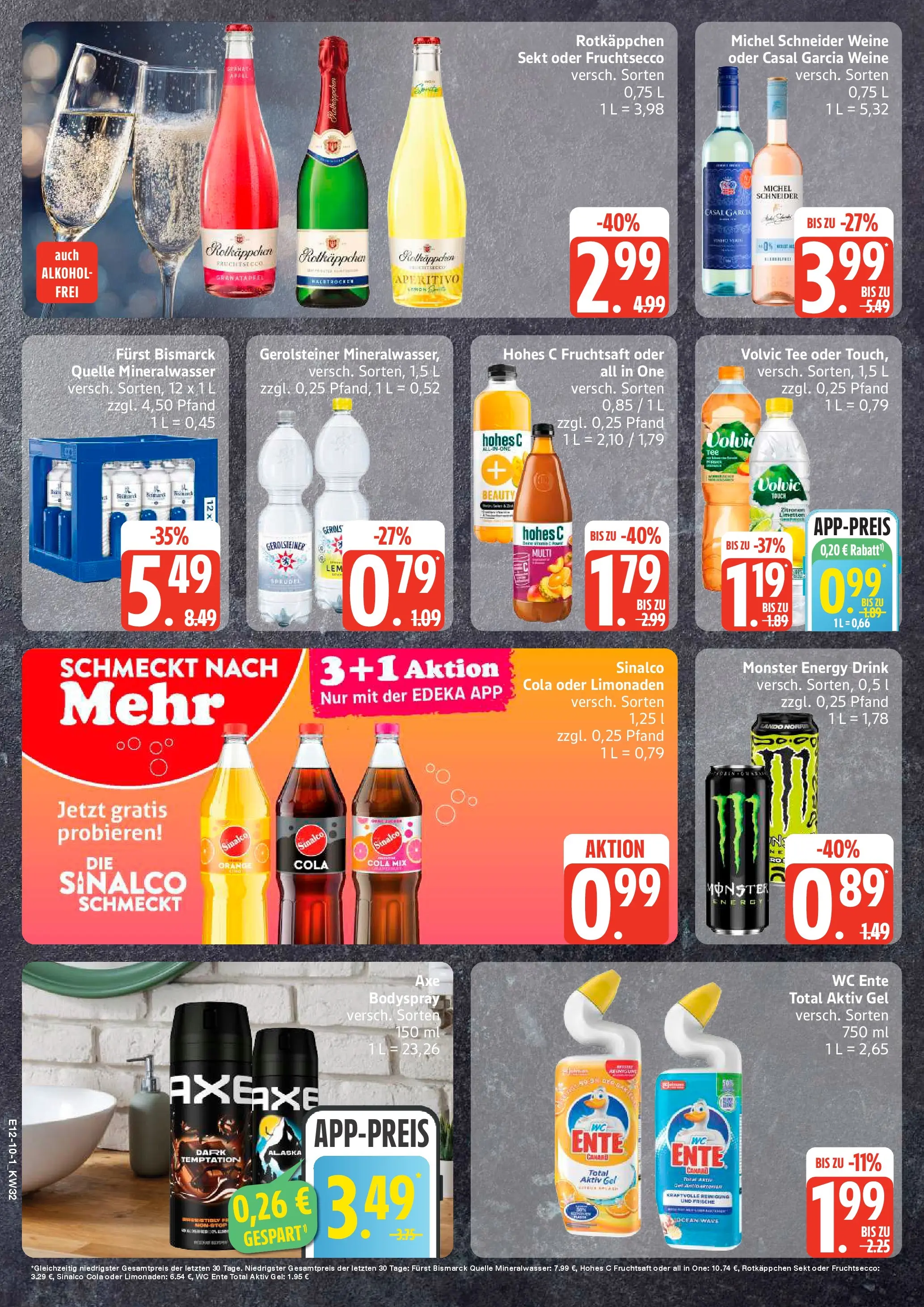 Edeka Prospekt Hamburg (ab 03.08.2026) » Angebote Online | Seite: 10 | Produkte: Rotkappchen sekt, Energy, Fruchtsecco, Ente