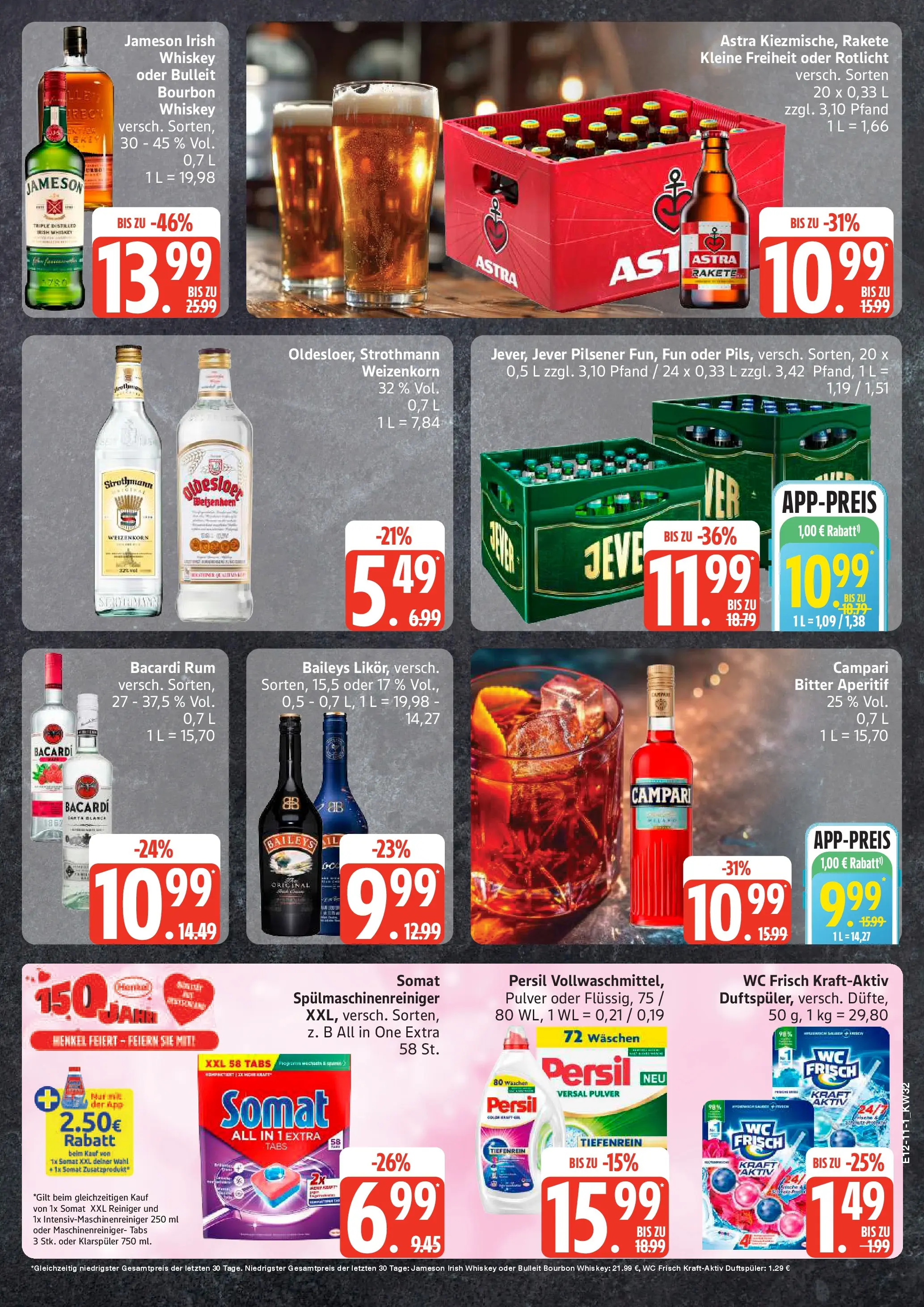 Edeka Prospekt Hamburg (ab 03.08.2026) » Angebote Online | Seite: 11 | Produkte: Jameson, Spülmaschinenreiniger, Baileys, Bourbon