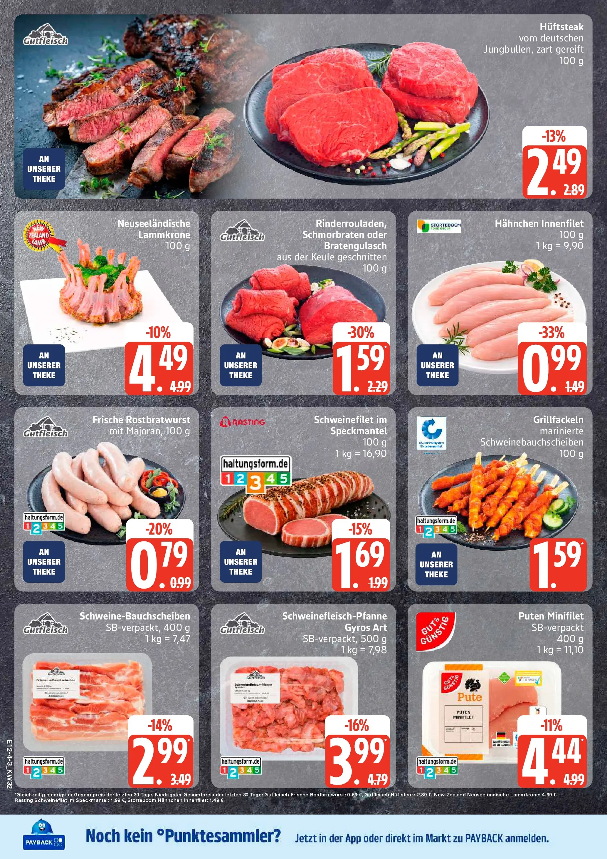 Edeka Prospekt Norderstedt (ab 03.08.2026) » Angebote Online | Seite: 4 | Produkte: Pute, Theke, Schweinefilet, Gyros